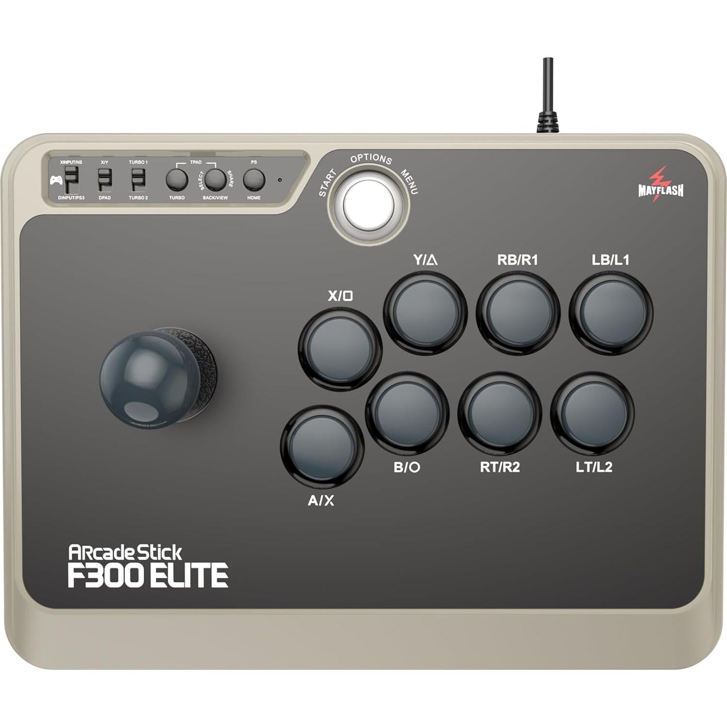 MAYFLASH Arcade Stick F300 Elite con botones Sanwa - Negro