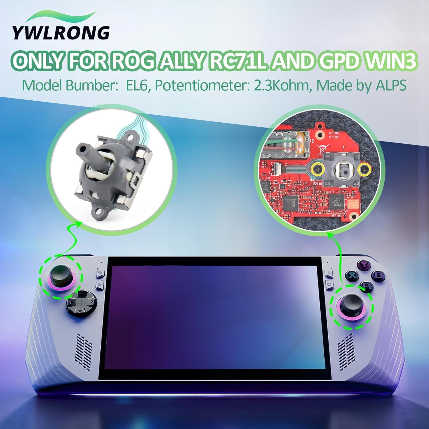 Joysticks de Reemplazo para Asus ROG Ally RC71L y GPD Win3
