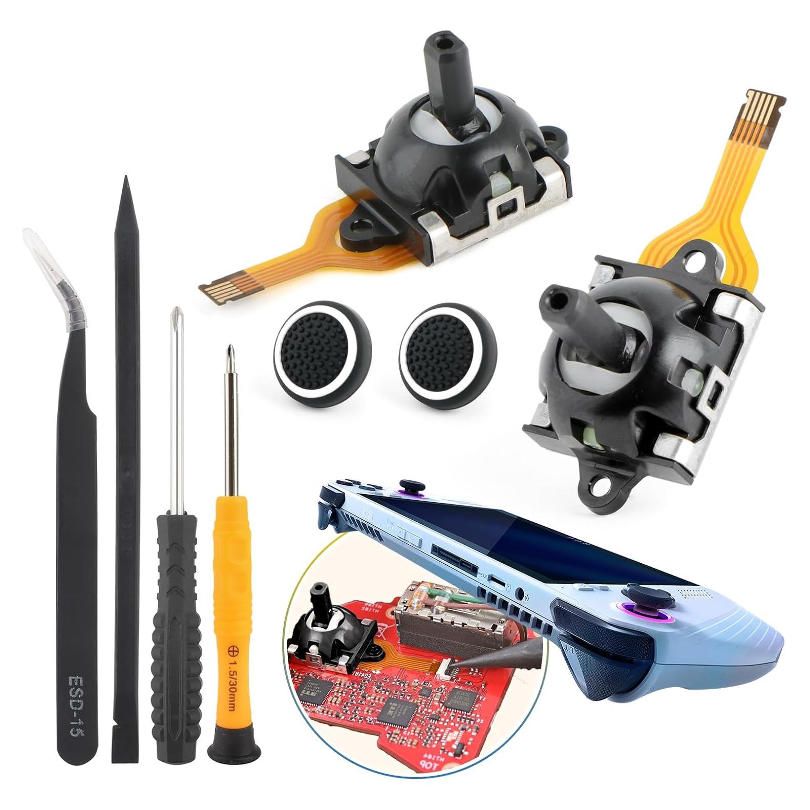 2 Joysticks de Efecto Hall para Asus ROG Ally RC71L y GPD Win3