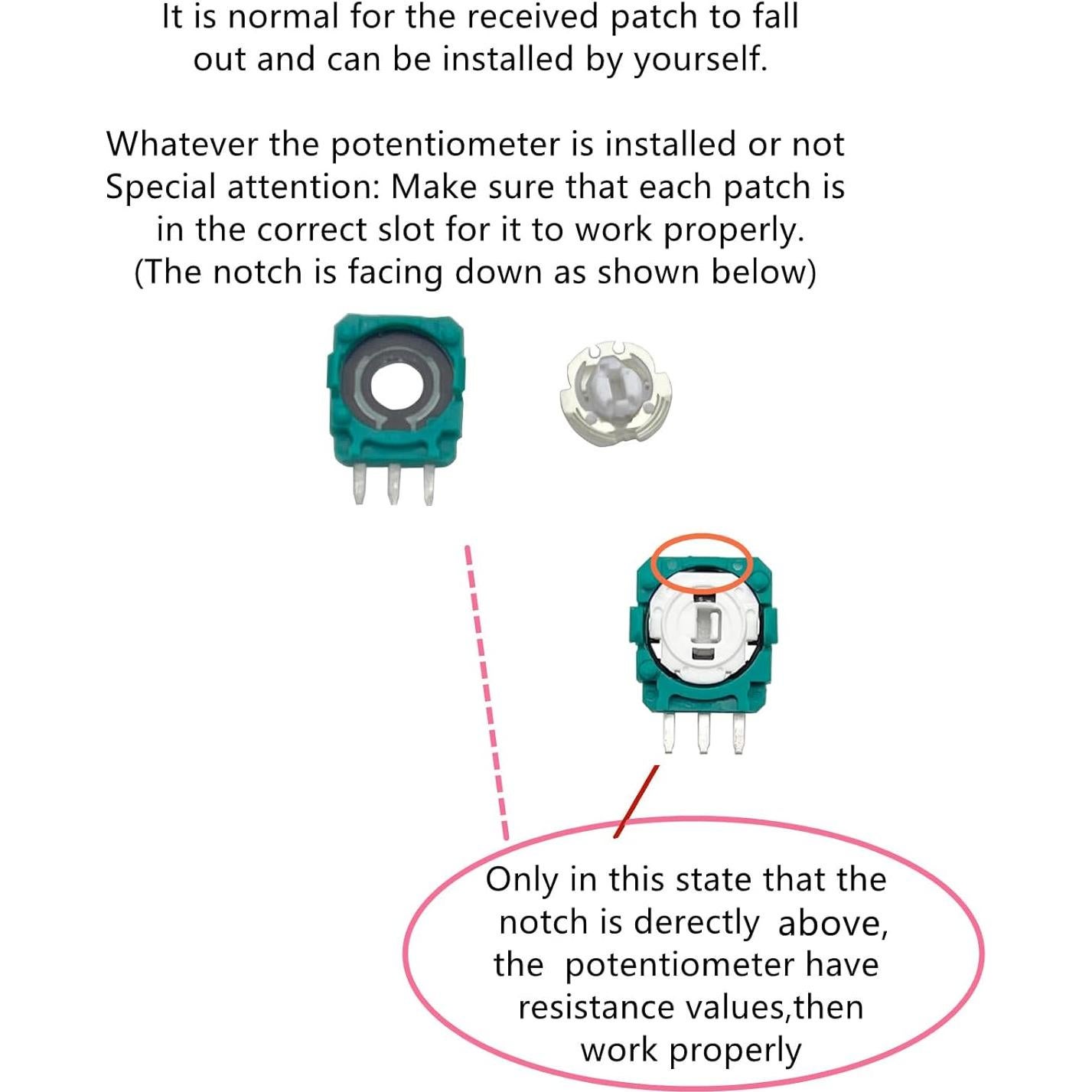 15 Piezas Potenciómetro 2k3 Ohm Reemplazo Joystick PS5