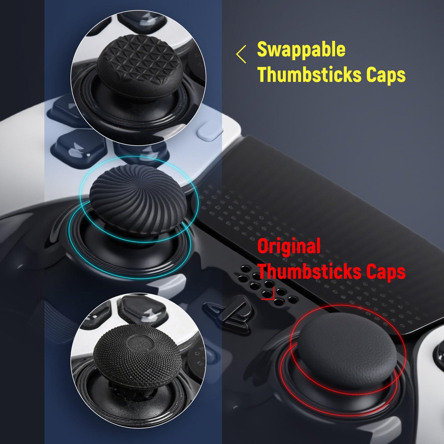 Tapas de Joystick Reemplazo KBRPARTS para PS5 Edge - 6 Agarre Ajustable