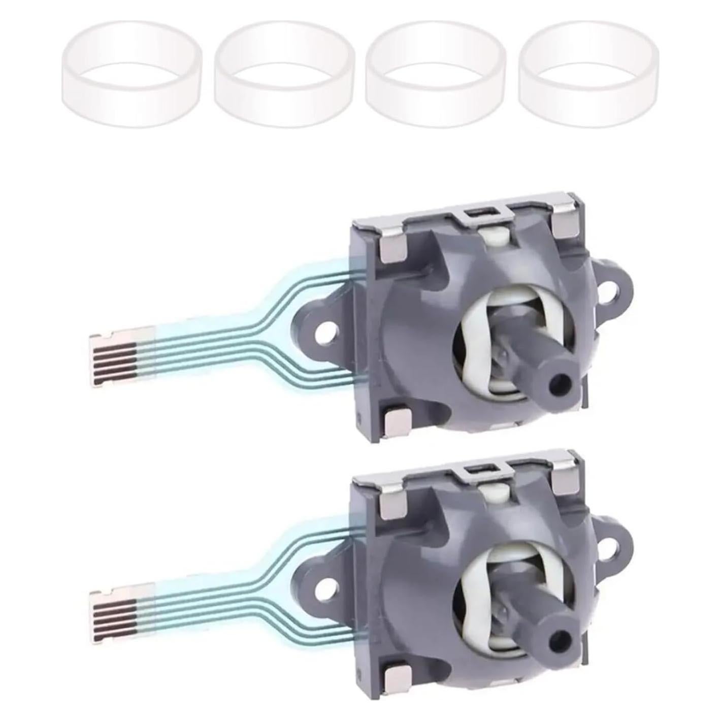 TGDPLUE 2 Pack Joystick Analog Replacement for ROG Ally, Precision Gaming Controller Replacement Stick for ROG Ally GPD Win 3 Windows 10 Handheld Gaming System with Joyticks Protector Rings