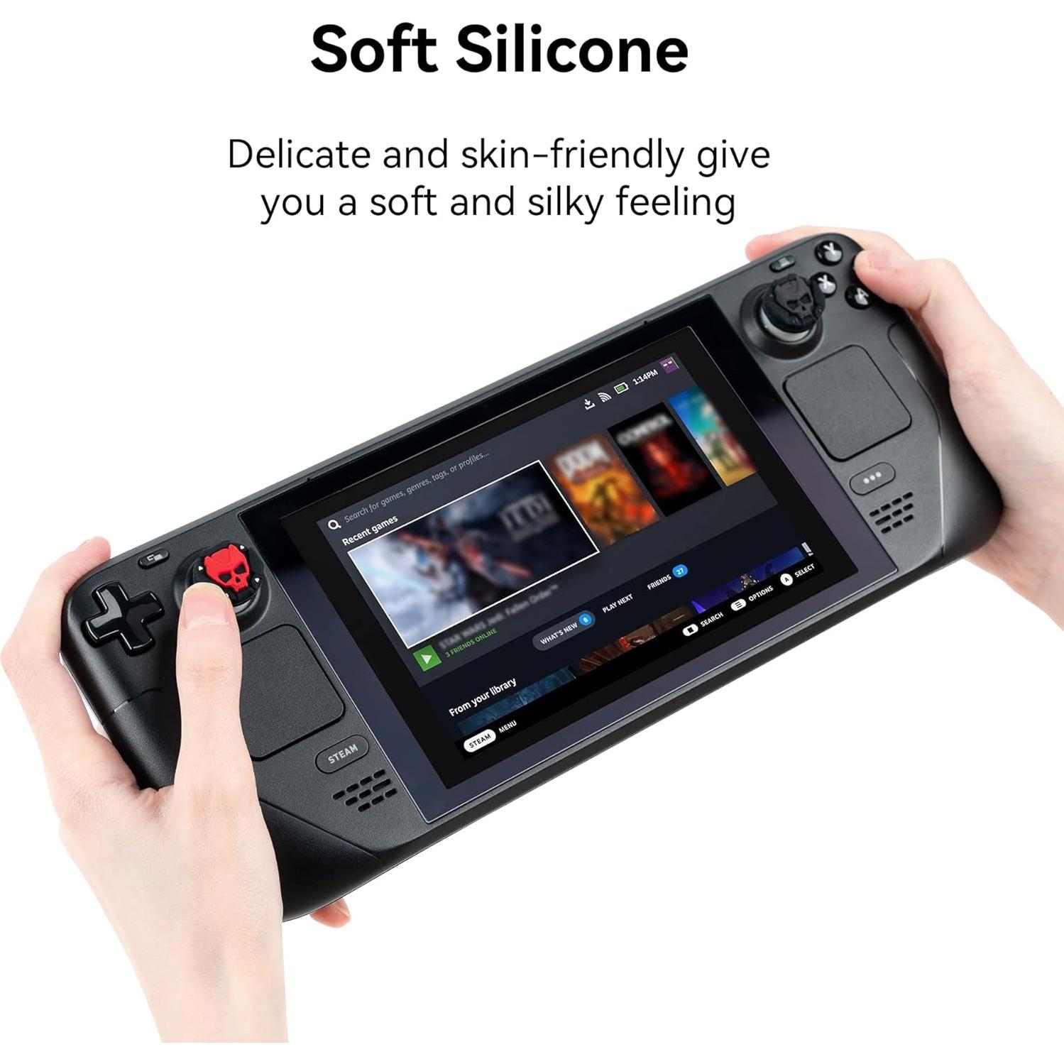 Tapas de agarre GeekShare para Steam Deck - Silicona Calavera