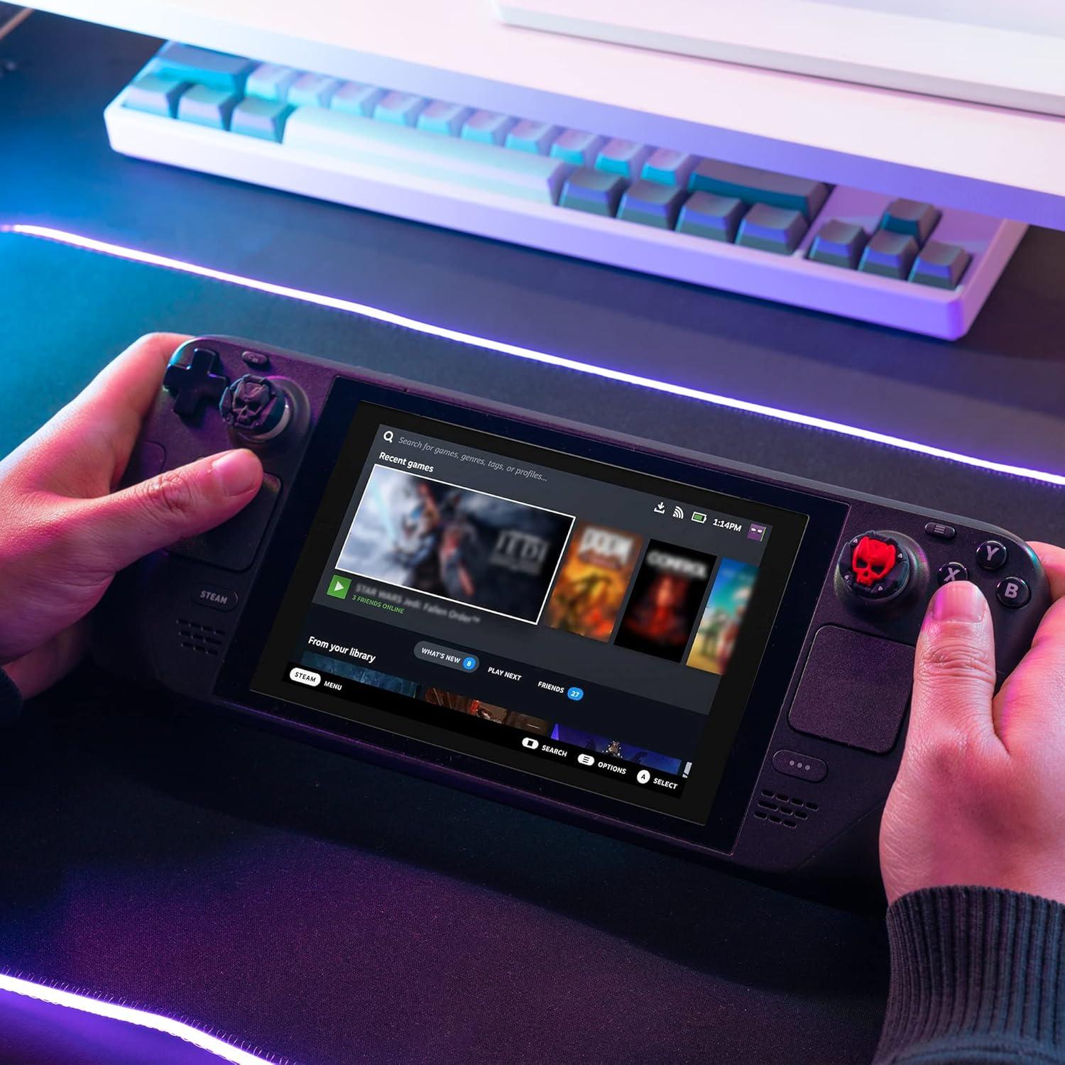 Tapas de agarre GeekShare para Steam Deck - Silicona Calavera