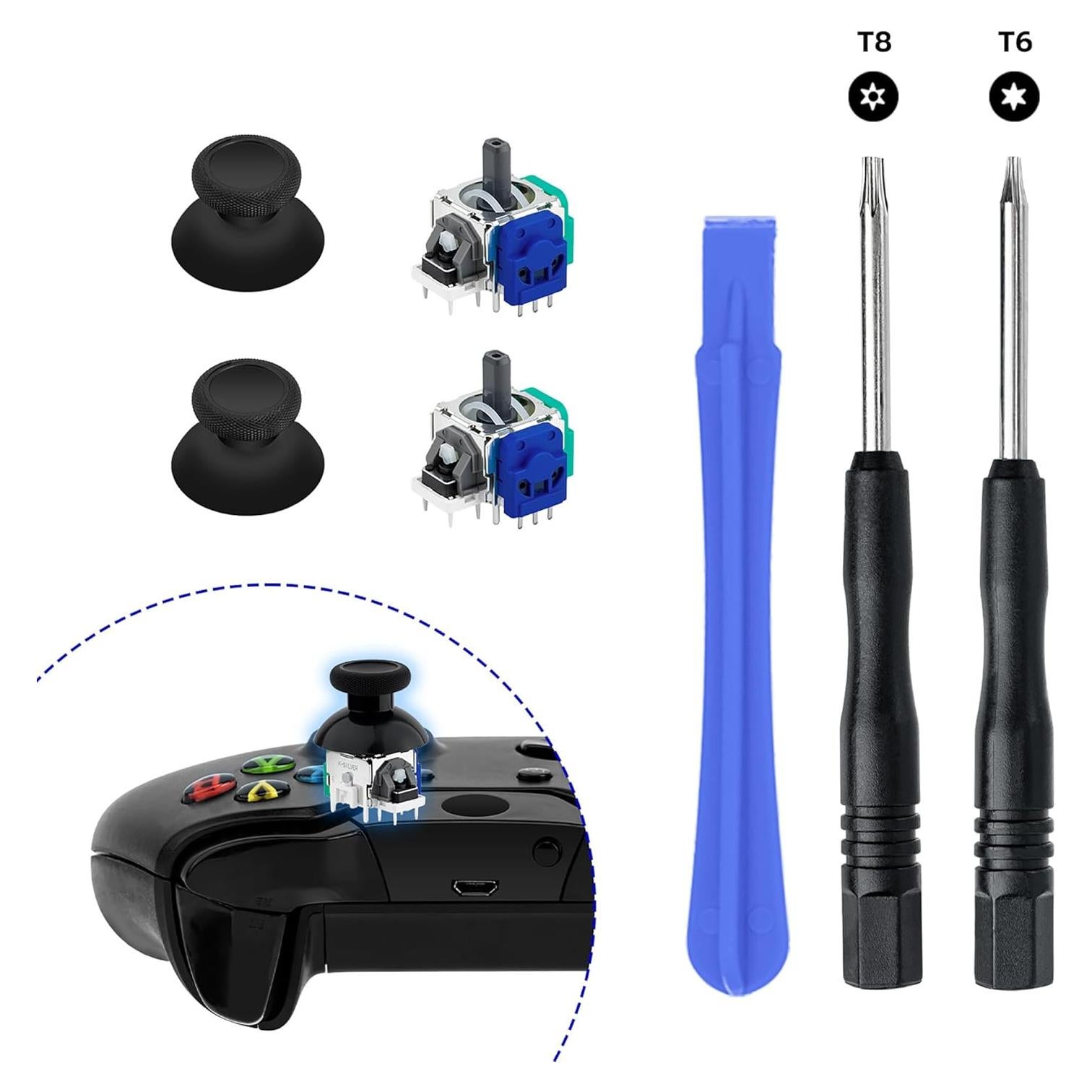 Joystick de Efecto Hall Mcbazel para Xbox Series X/S y One - Kit de Reparación