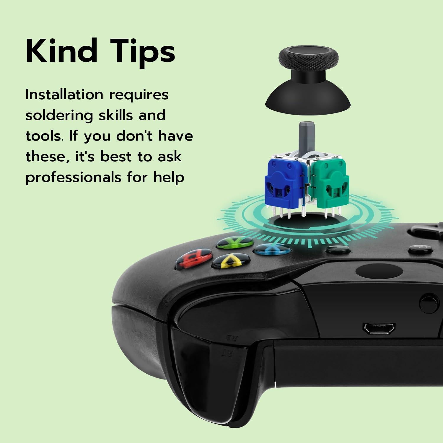 Joystick de Efecto Hall Mcbazel para Xbox Series X/S y One - Kit de Reparación