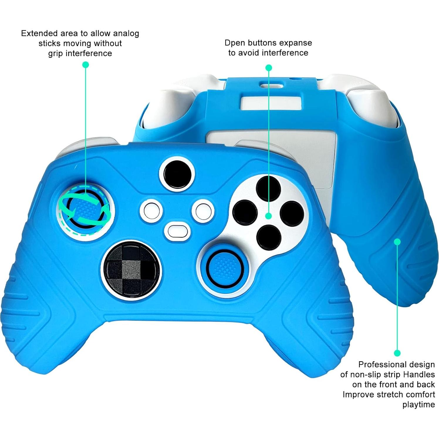 Funda de Silicona Azul para Controlador Xbox Series X/S - Antideslizante