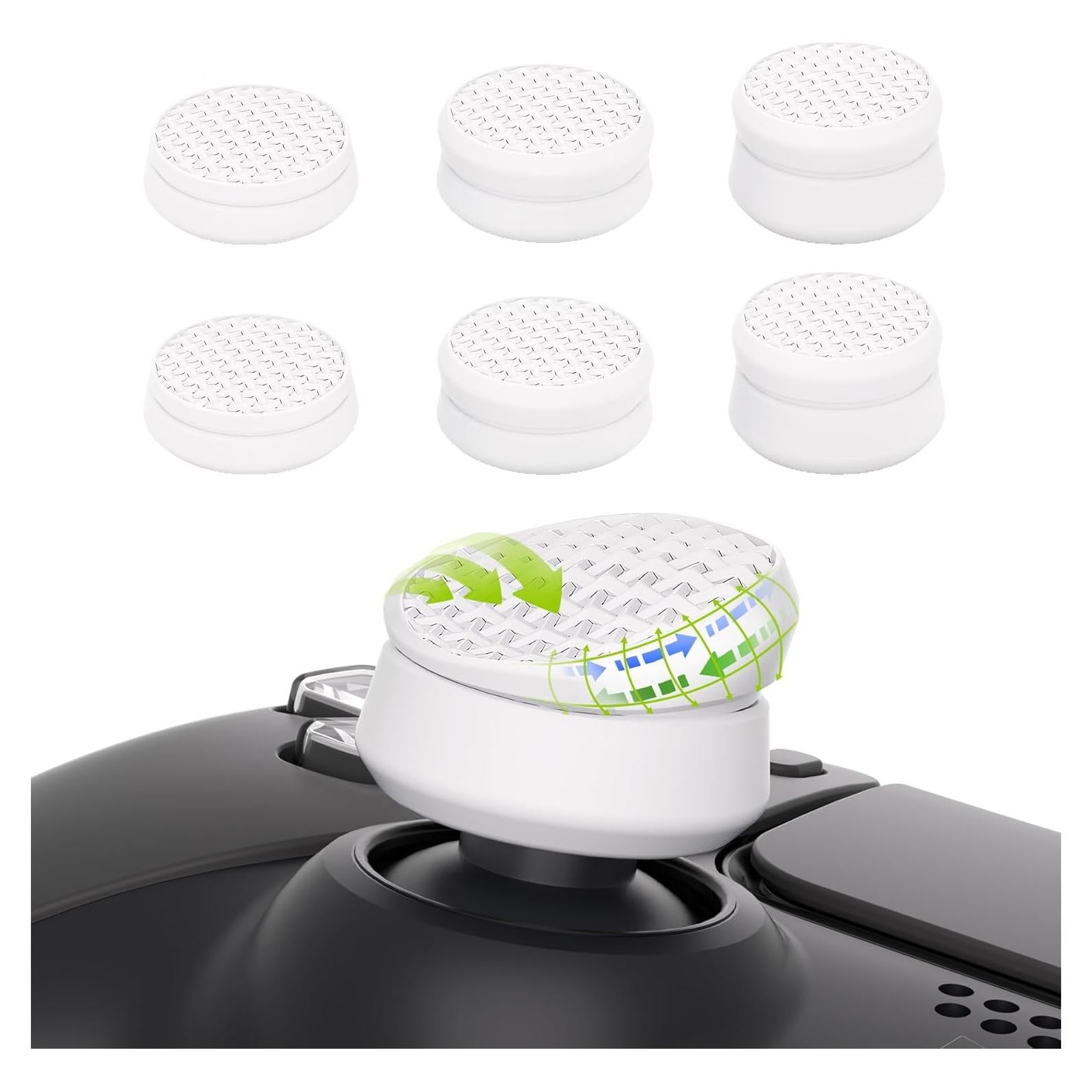 Tapas de Joystick PlayVital para PS5, PS4, Xbox y Switch Pro - Blanco
