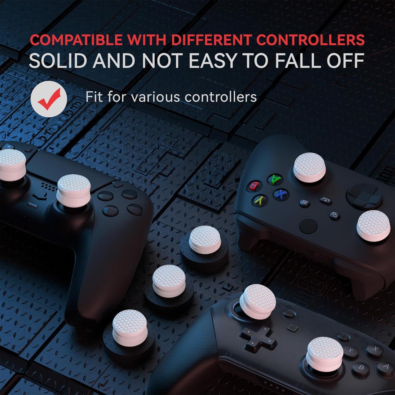 Tapas de Joystick PlayVital para PS5, PS4, Xbox y Switch Pro - Blanco