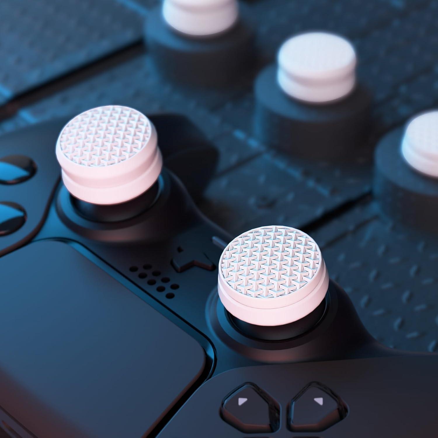 Tapas de Joystick PlayVital para PS5, PS4, Xbox y Switch Pro - Blanco