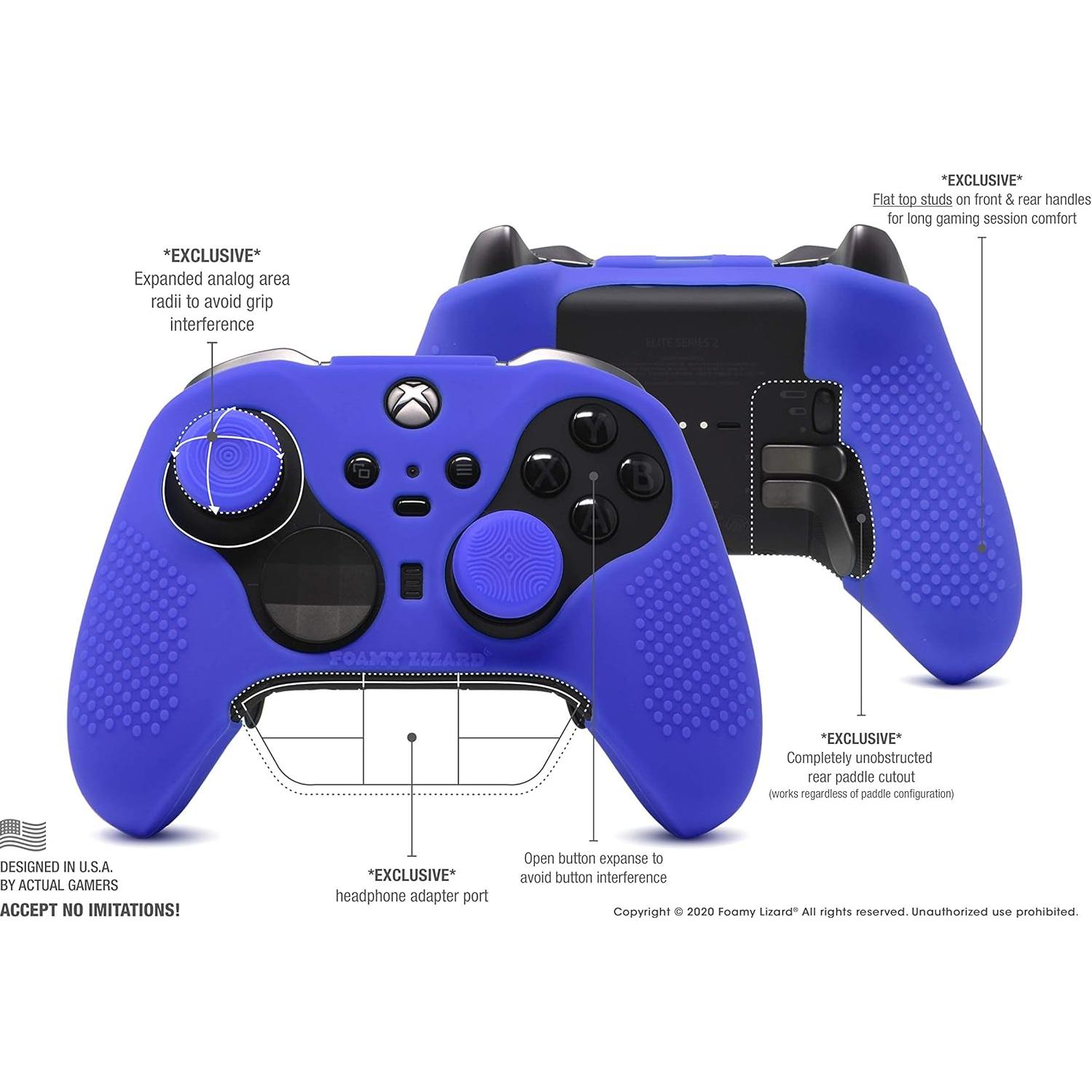 Agarre ElitePro 2 Foamy Lizard para Controlador Xbox One Elite 2 Azul