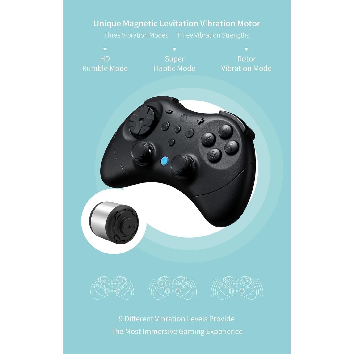 Controlador GuliKit Anti-Drift para Switch Lite/OLED - Joysticks TMR