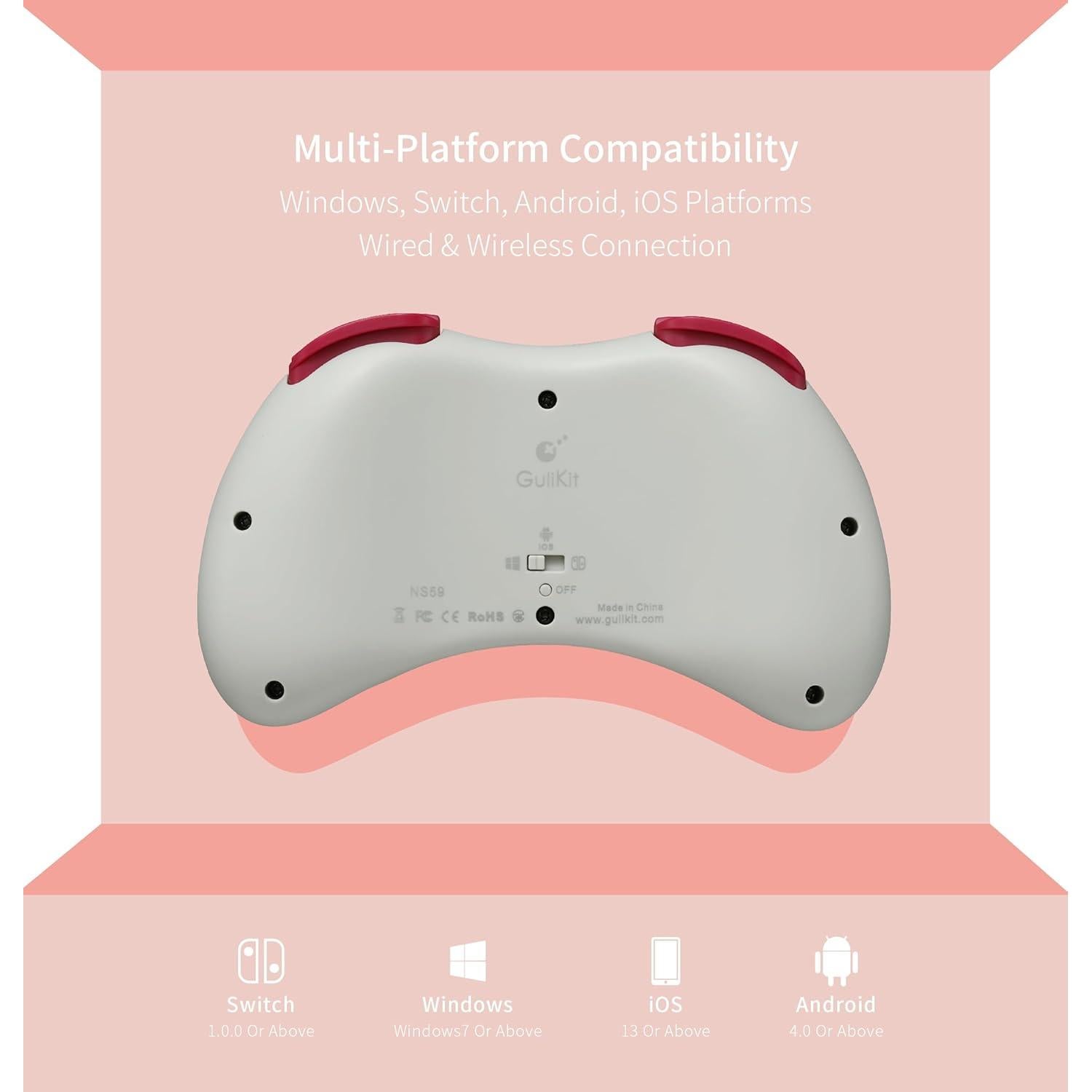 Controlador GuliKit Anti-Drift para Switch Lite/OLED - Joysticks TMR