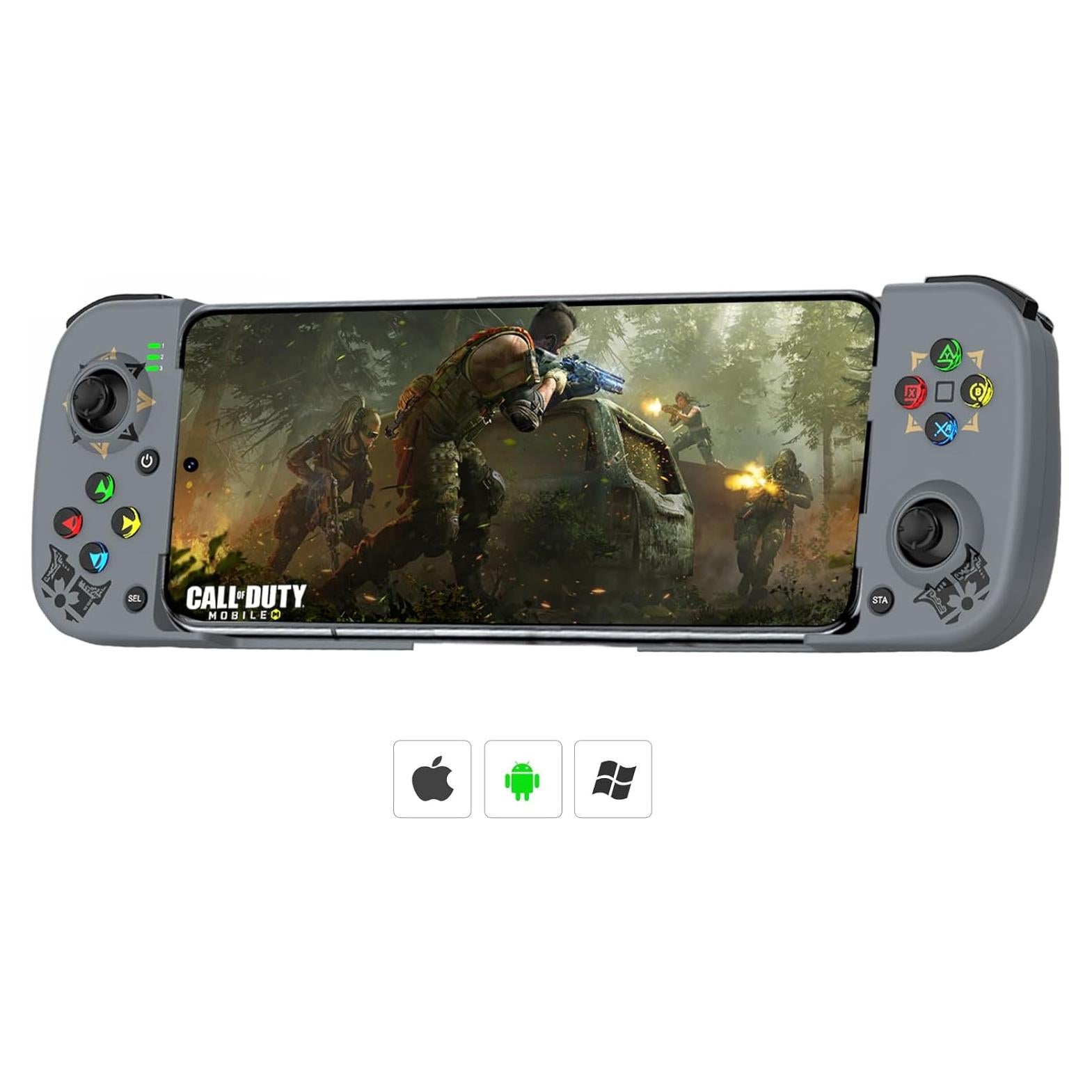 Controlador de Juego Móvil Megadream para iOS y Android - Gris