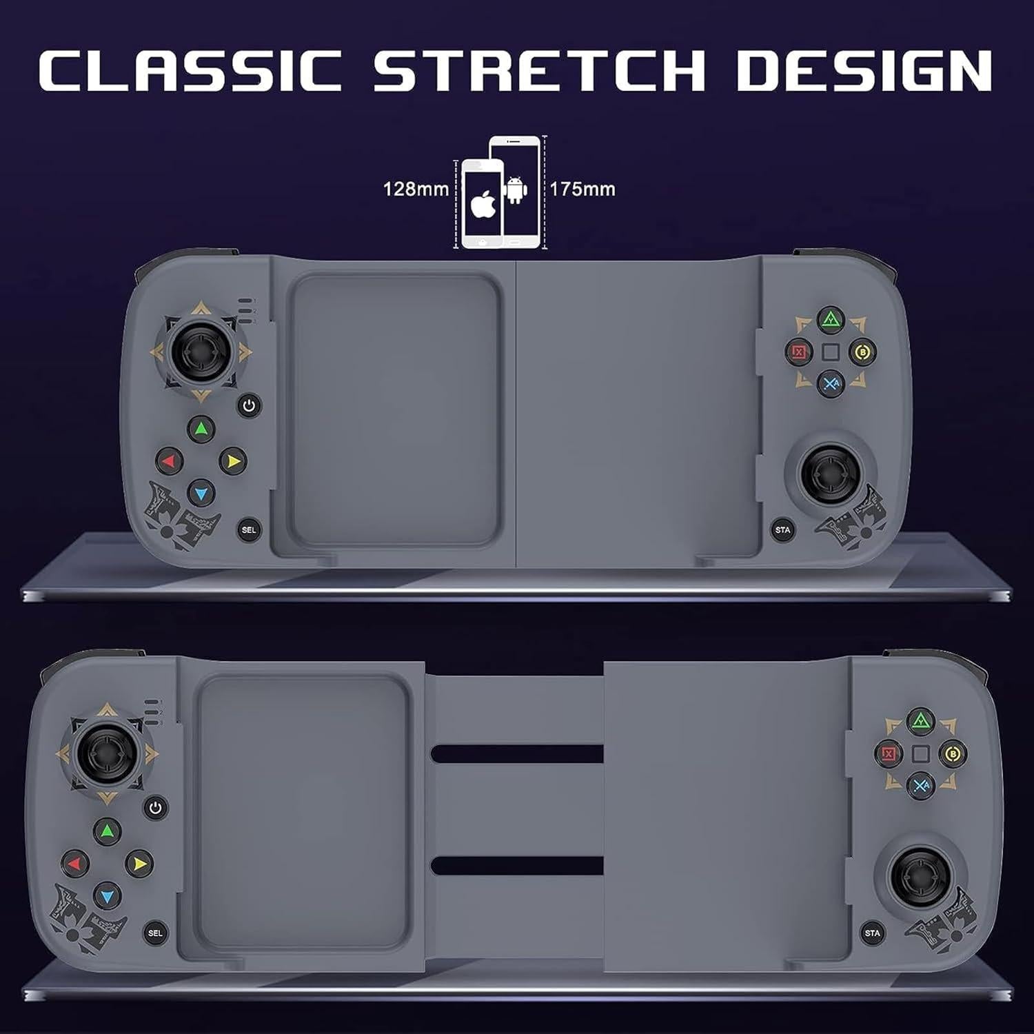 Controlador de Juego Móvil Megadream para iOS y Android - Gris