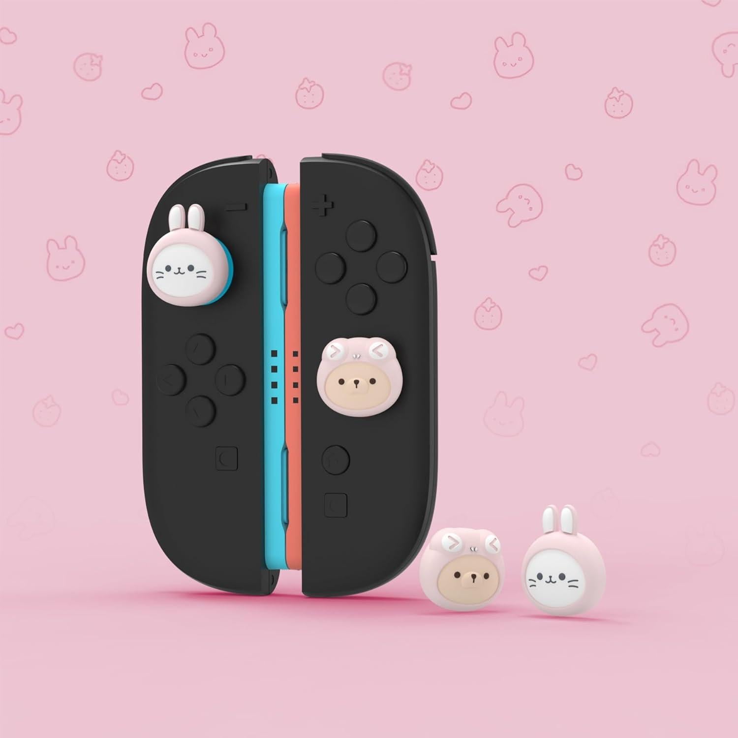 Agarraderas para Pulgares PlayVital para Nintendo Switch 2 - Silicona Kawaii