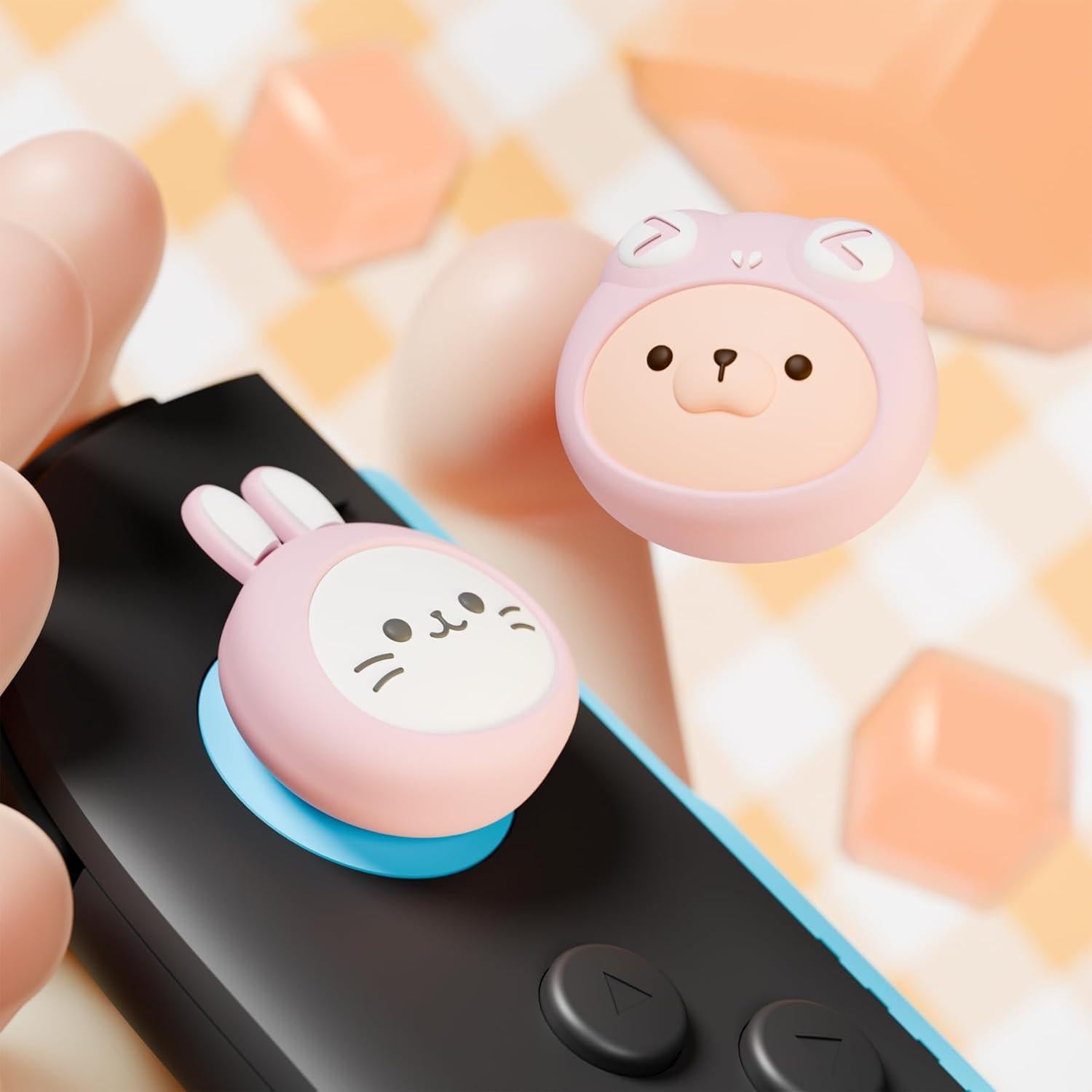 Agarraderas para Pulgares PlayVital para Nintendo Switch 2 - Silicona Kawaii