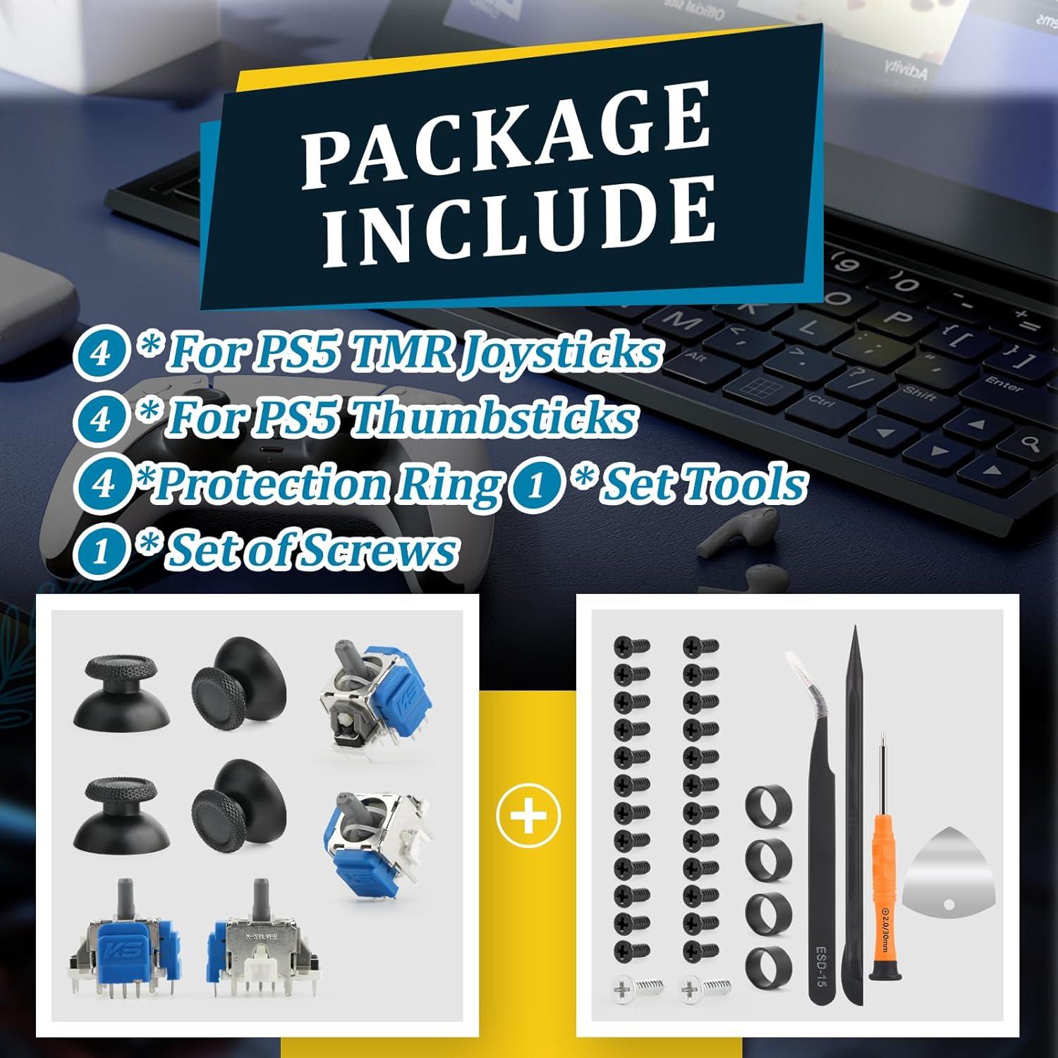 Paquete de 4 Joysticks Electromagnéticos TMR para PS5