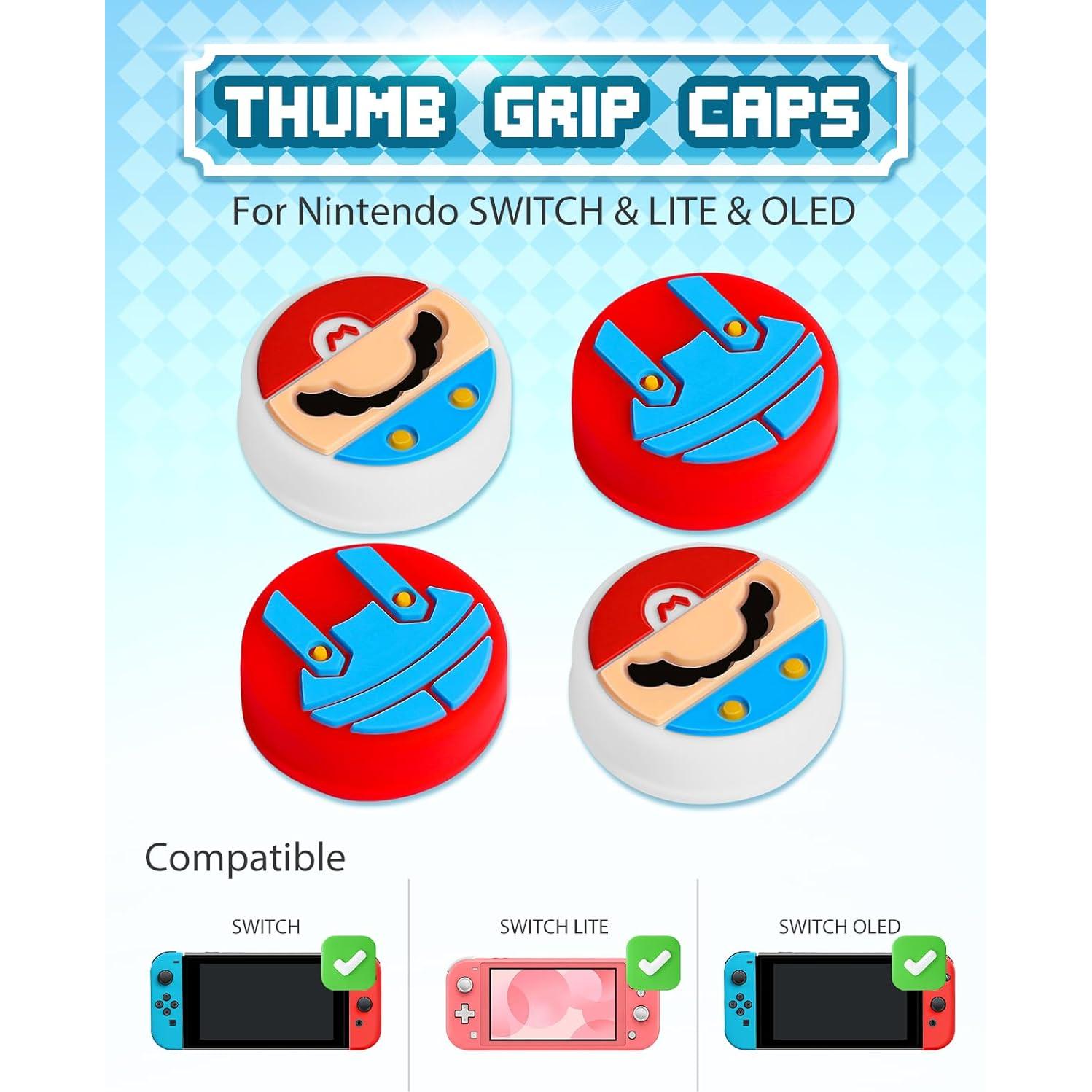 Tapas de Joystick Oqpa para Nintendo Switch 4 Pcs Diseño Kawaii