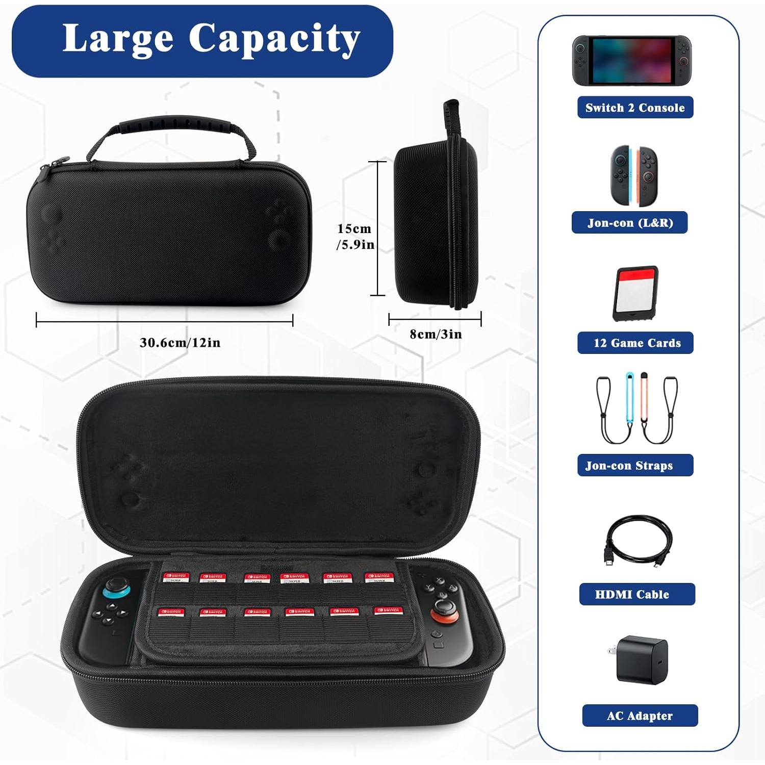 Bolsa de Transporte Ankey para Nintendo Switch 2 - Resistente y con Protector de Pantalla