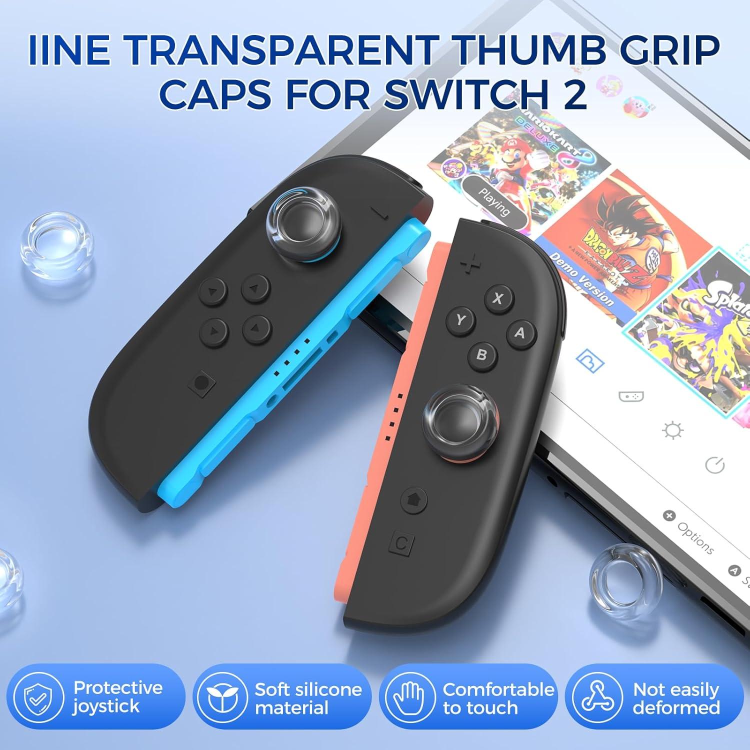 Tapas de Joystick IINE para Switch 2 - Silicona Suave Antideslizante