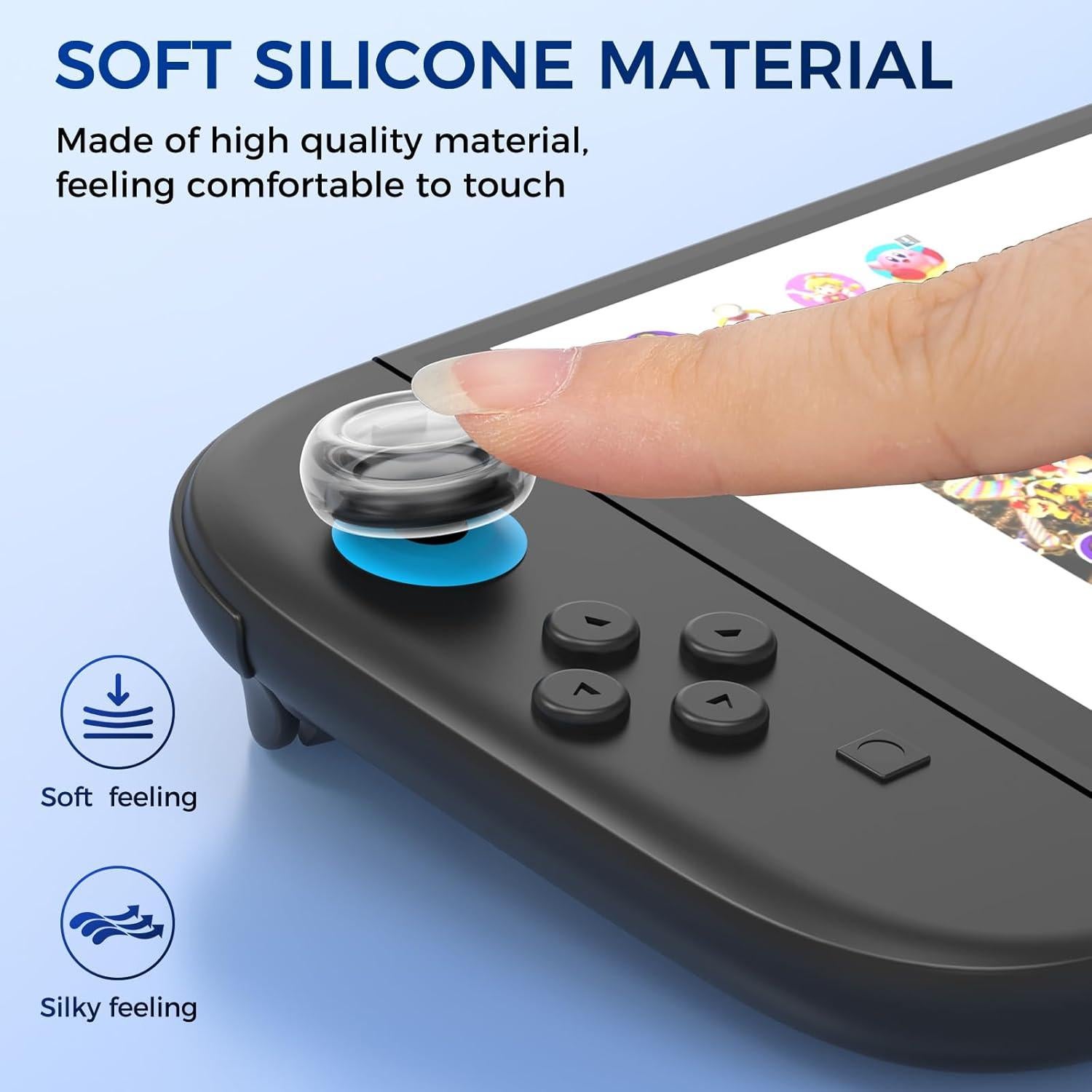 Tapas de Joystick IINE para Switch 2 - Silicona Suave Antideslizante