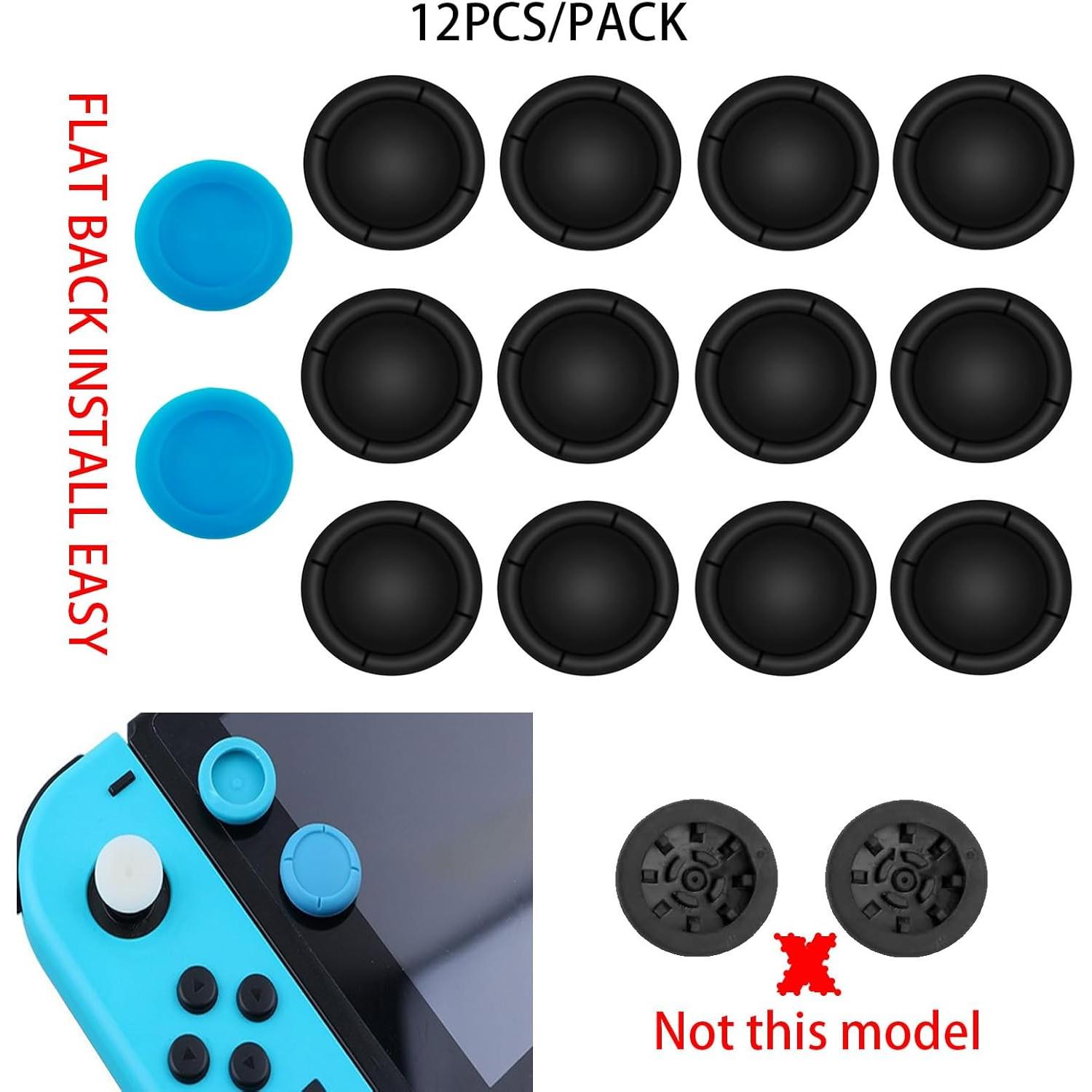 12 Empuñaduras de Silicona para Joystick Nintendo Switch CTHTBZ