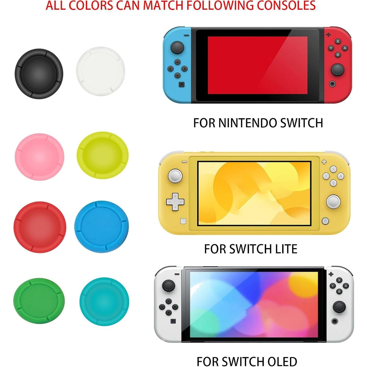 12 Empuñaduras de Silicona para Joystick Nintendo Switch CTHTBZ