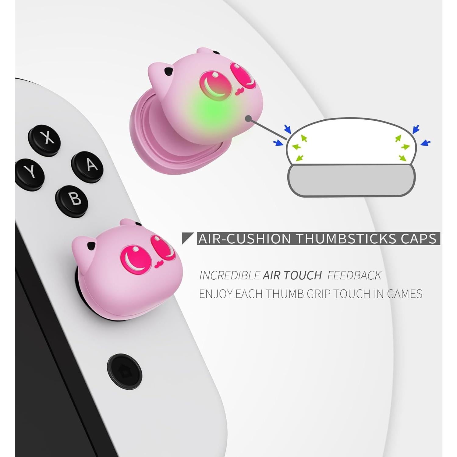 Tapas de Almohadilla para Pulgar PlayVital para Nintendo Switch