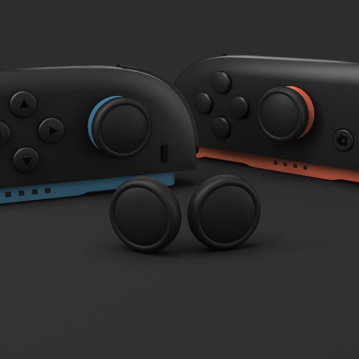 Tapas de Pulgar PlayVital para Nintendo Switch 2 - 4 Piezas Silicona Negra