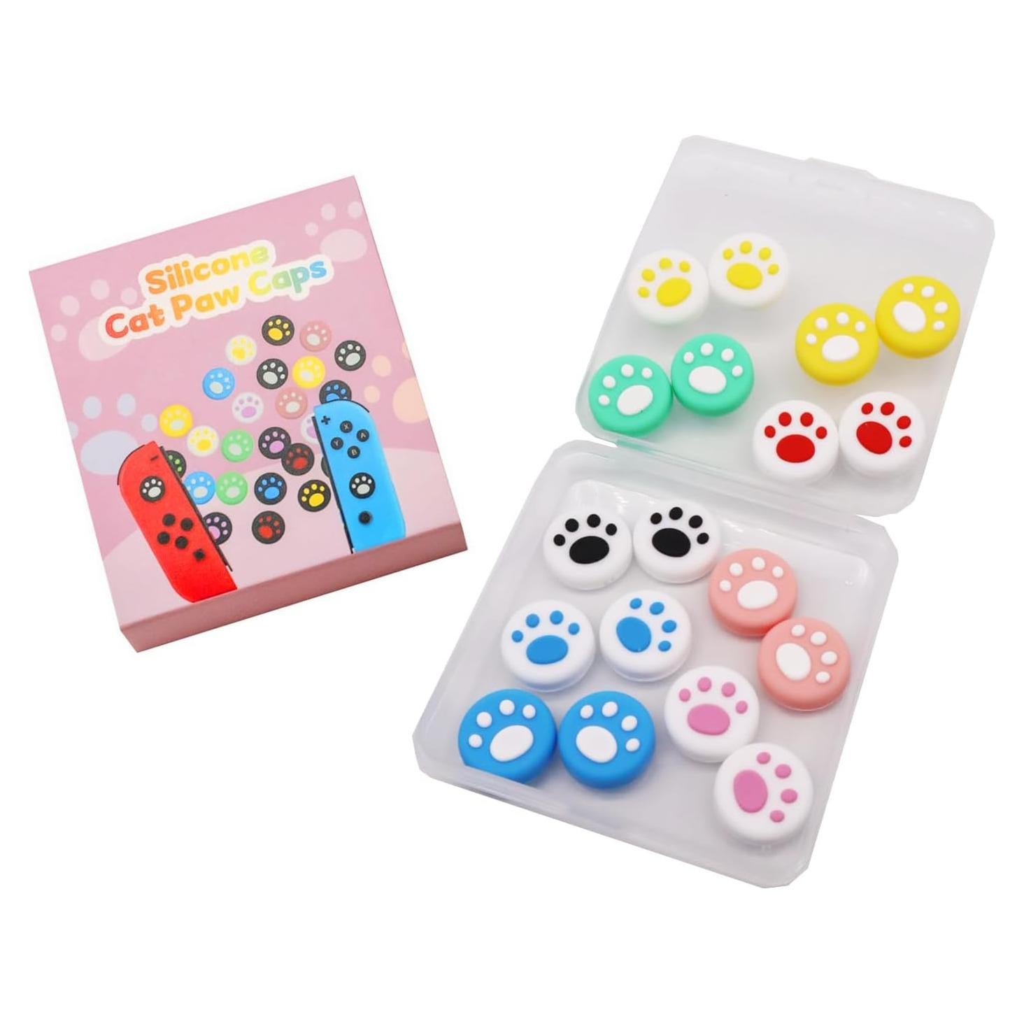 18 Tapas de Pulgar Silicona Yeconire para Nintendo Switch