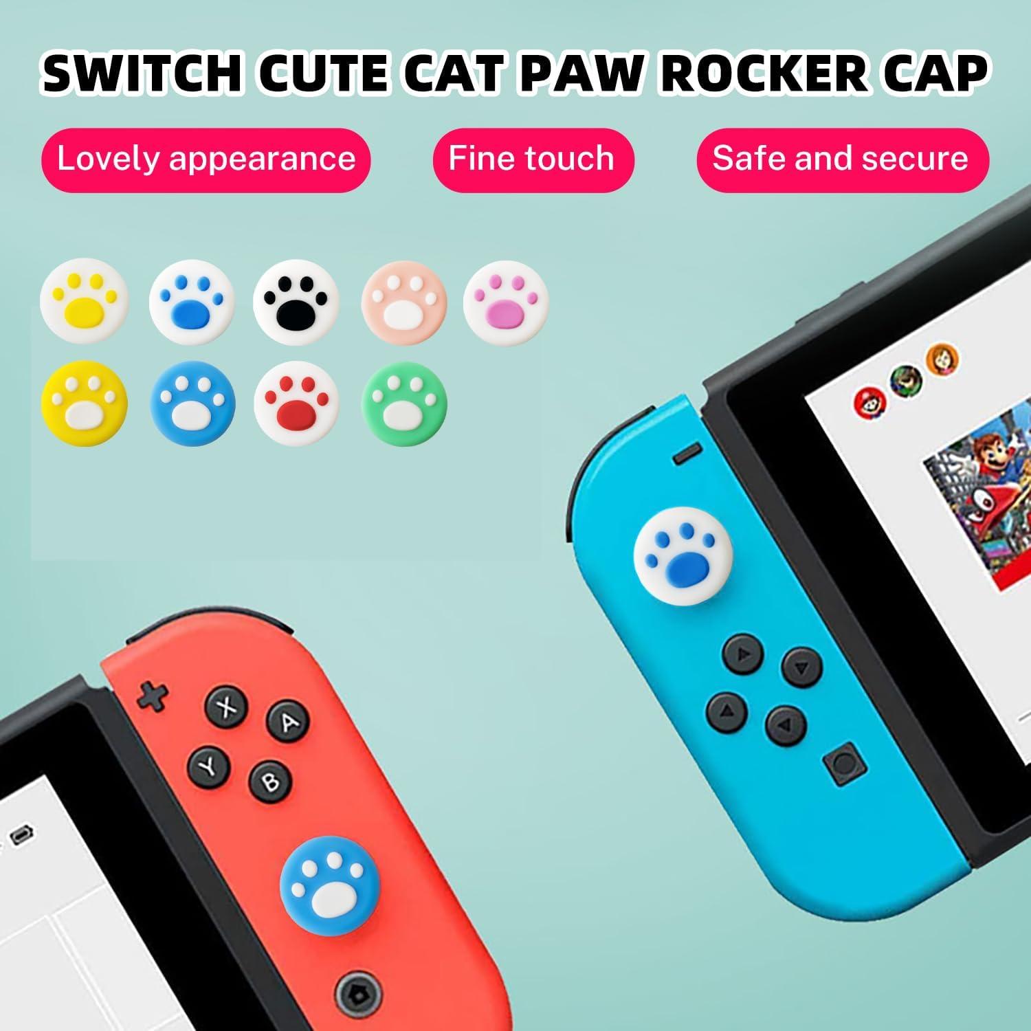 18 Tapas de Pulgar Silicona Yeconire para Nintendo Switch