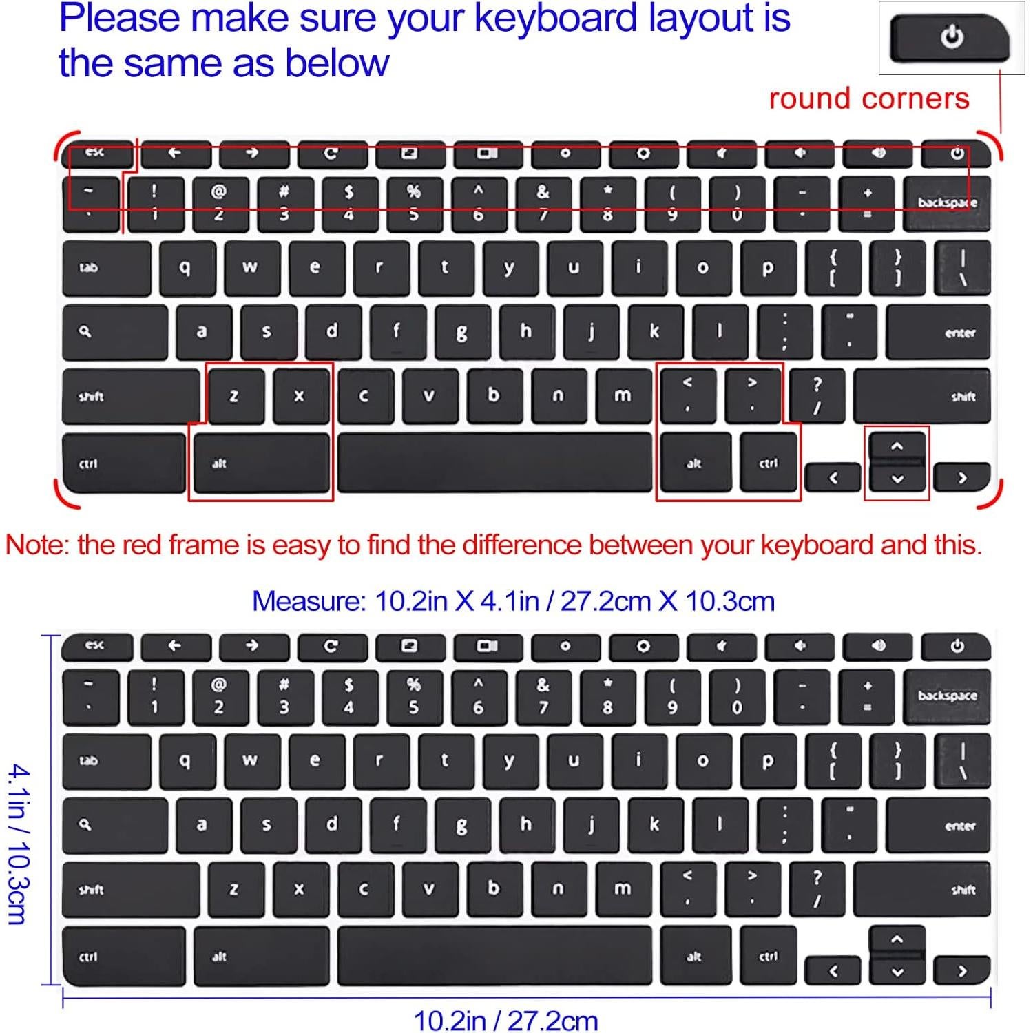 Funda de Teclado HP Chromebook 11.6" y 14" Peonía