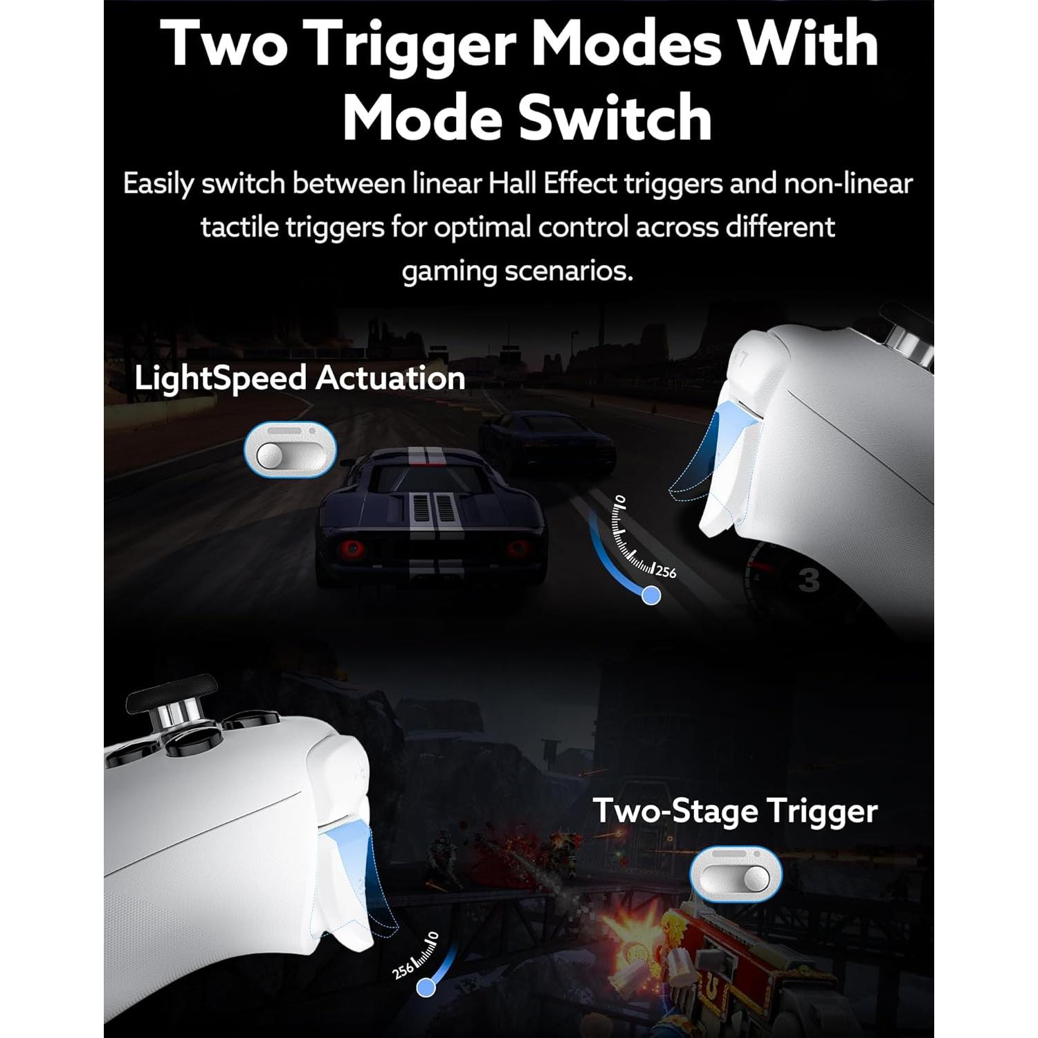 Controlador Bluetooth Ultimate 2 8Bitdo para Switch y PC - Blanco