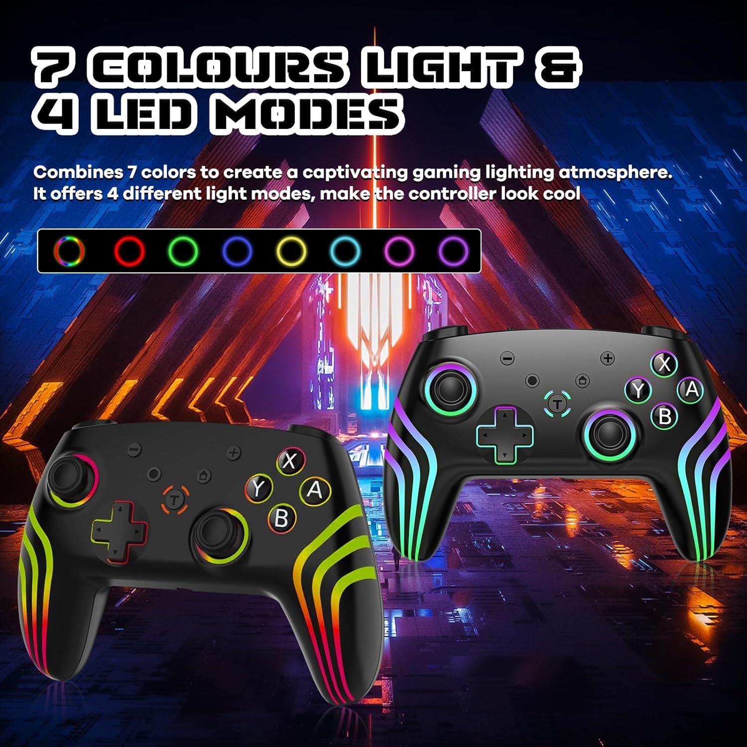 Controlador Pro Inalámbrico MYSTILUCK para Switch y PC RGB