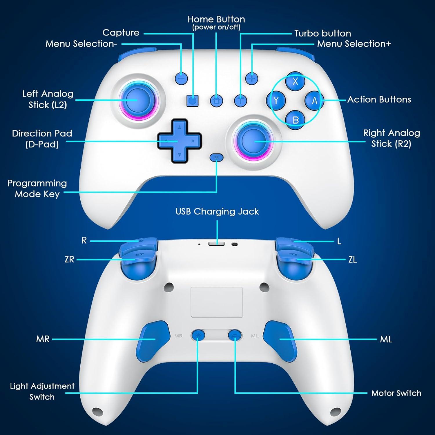 Controladores Inalámbricos PPKKAI para Nintendo Switch 2 Pack