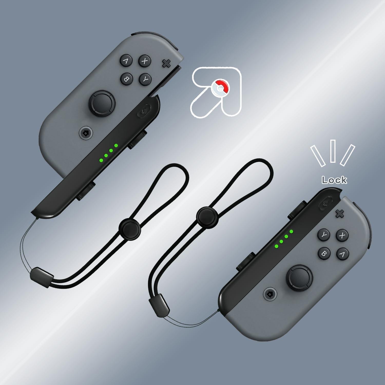 Correa de Muñeca Lonxmovs para Joycon Switch - Ajustable Negro