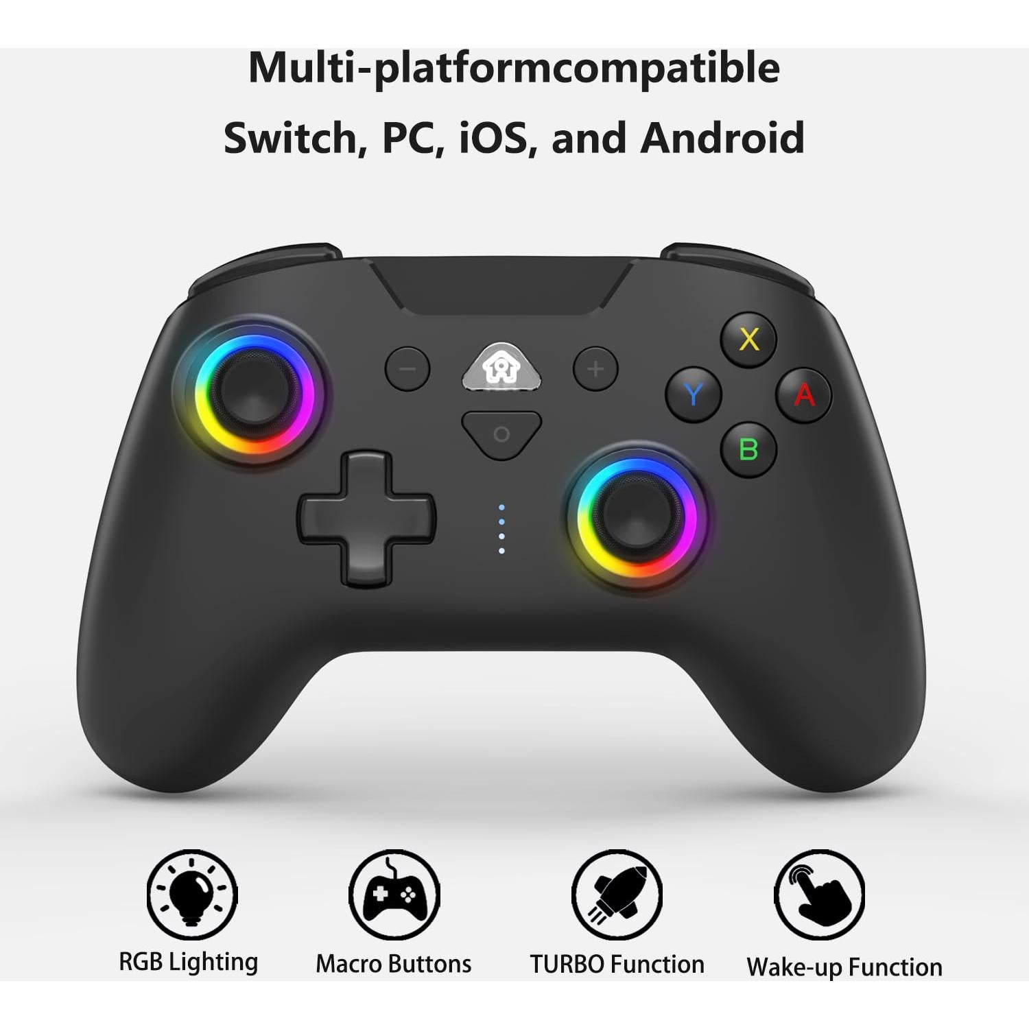 Controlador Inalámbrico PeriphX para Nintendo Switch - RGB, Giroscopio 6 Ejes