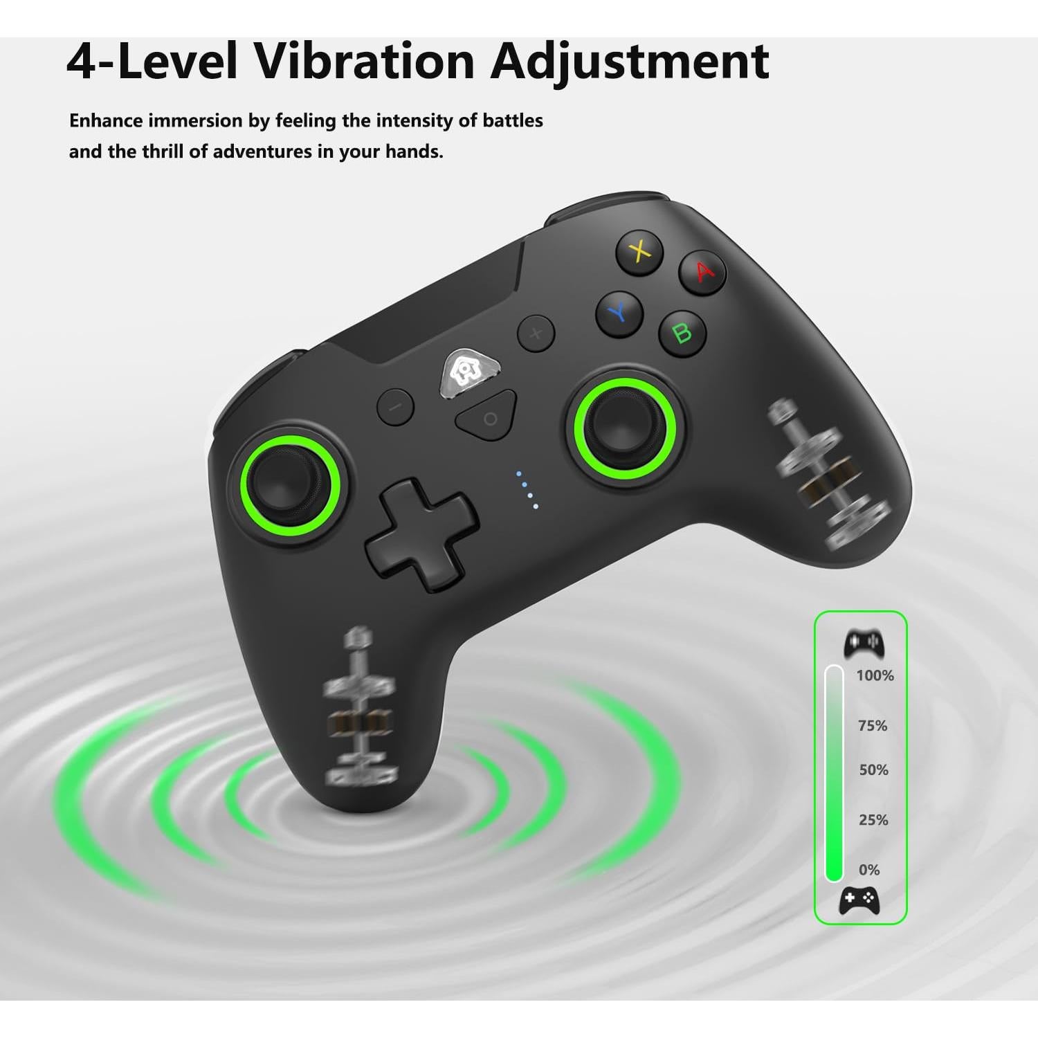 Controlador Inalámbrico PeriphX para Nintendo Switch - RGB, Giroscopio 6 Ejes