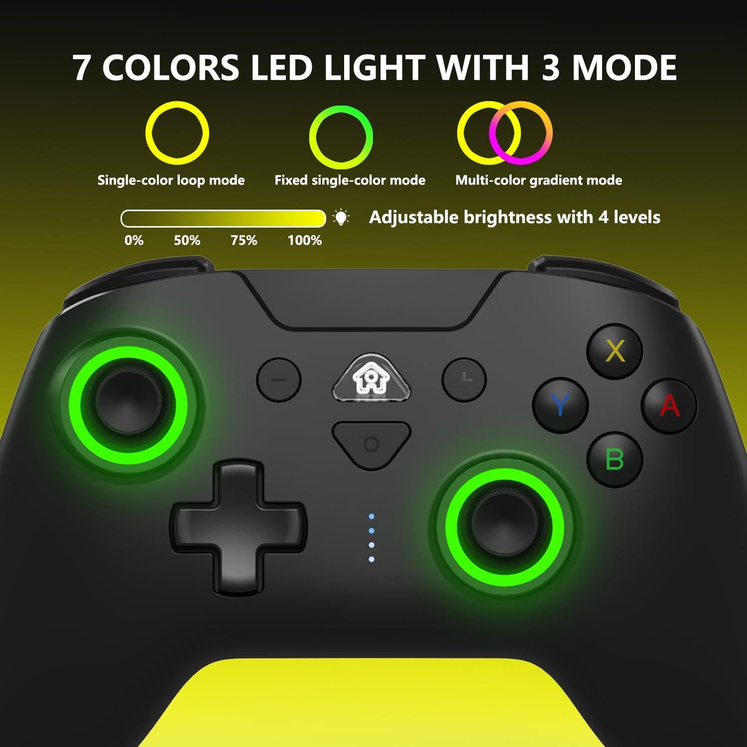 Controlador Inalámbrico PeriphX para Nintendo Switch - RGB, Giroscopio 6 Ejes