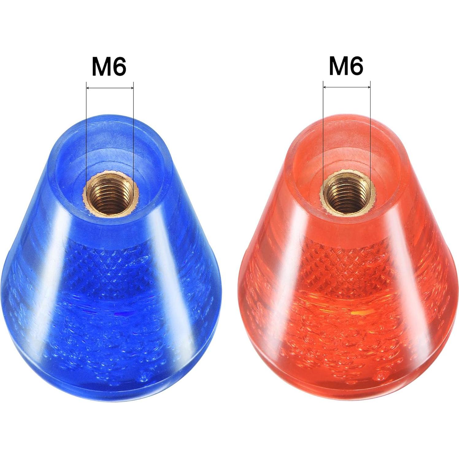 Mango de Joystick Ovalado uxcell 52mm Rojo Azul para Arcade