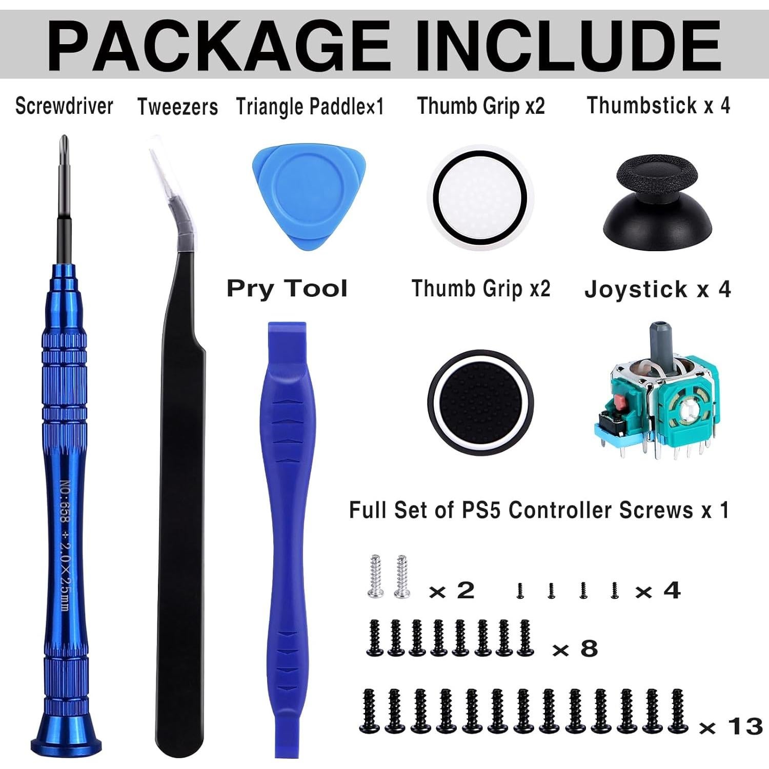 Kit Reemplazo Joystick Analógico 3D Qishiyi para PS5