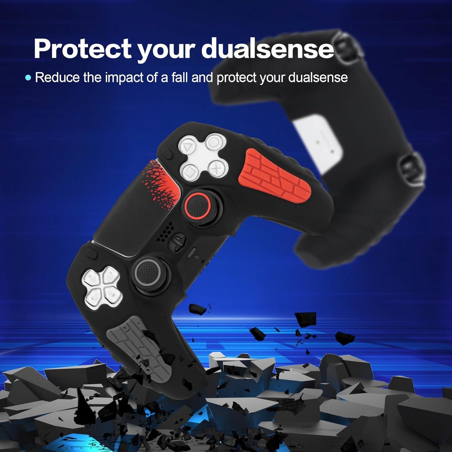 Funda de Silicona Antideslizante ECHZOVE para Controlador PS5