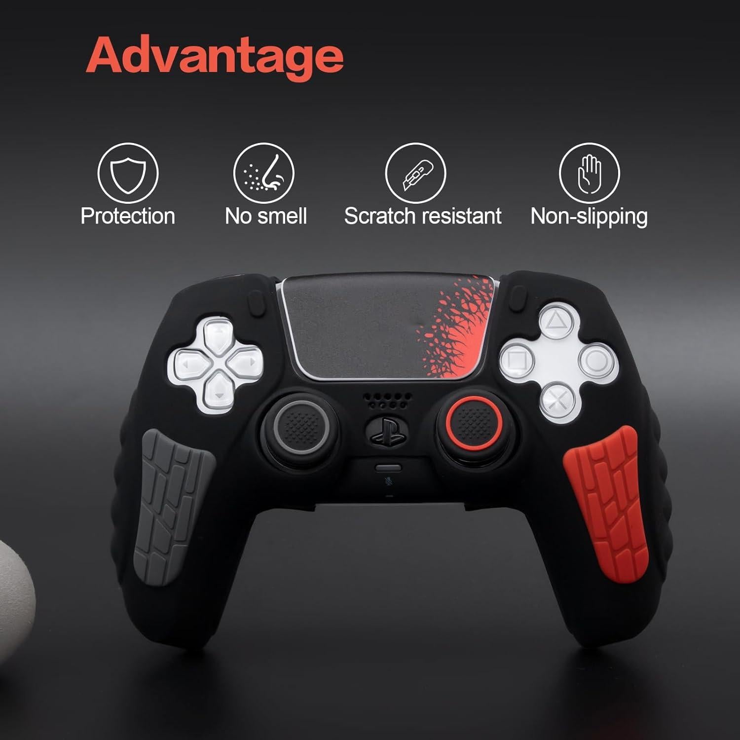 Funda de Silicona Antideslizante ECHZOVE para Controlador PS5