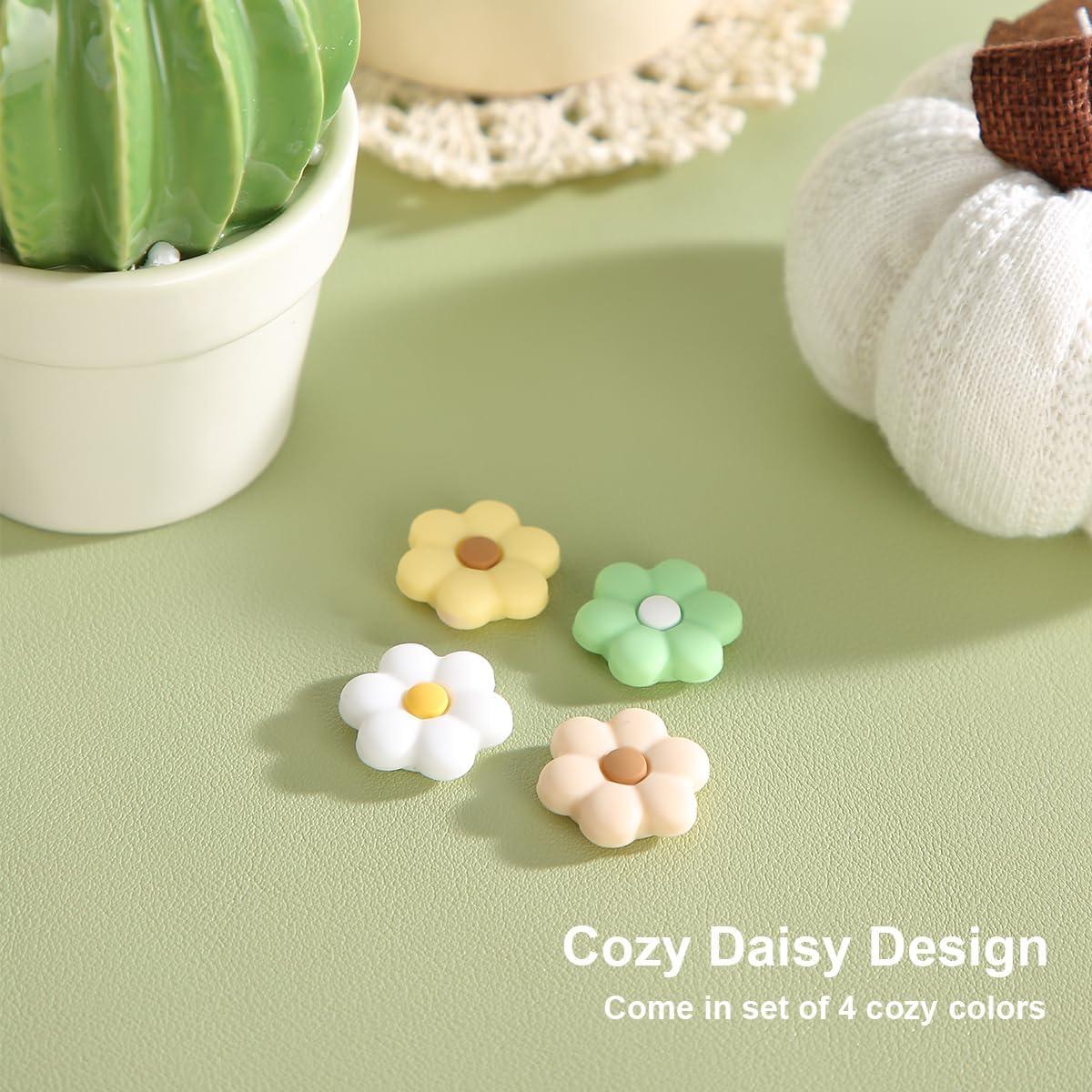 Empuñaduras para Pulgar CasosexploreLab para Nintendo Switch 2 - 4 Tapas de Joystick Silicona Floral