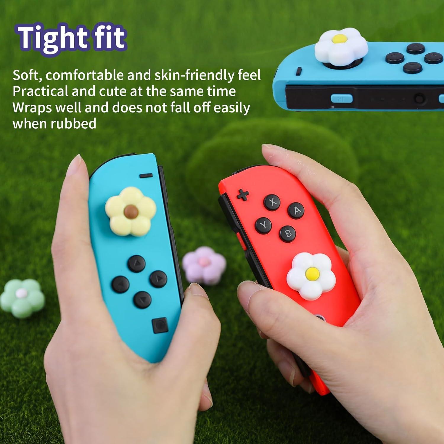 Tapa de agarre para pulgar Joycon FlyingMage 4 PCS Flores Morandi