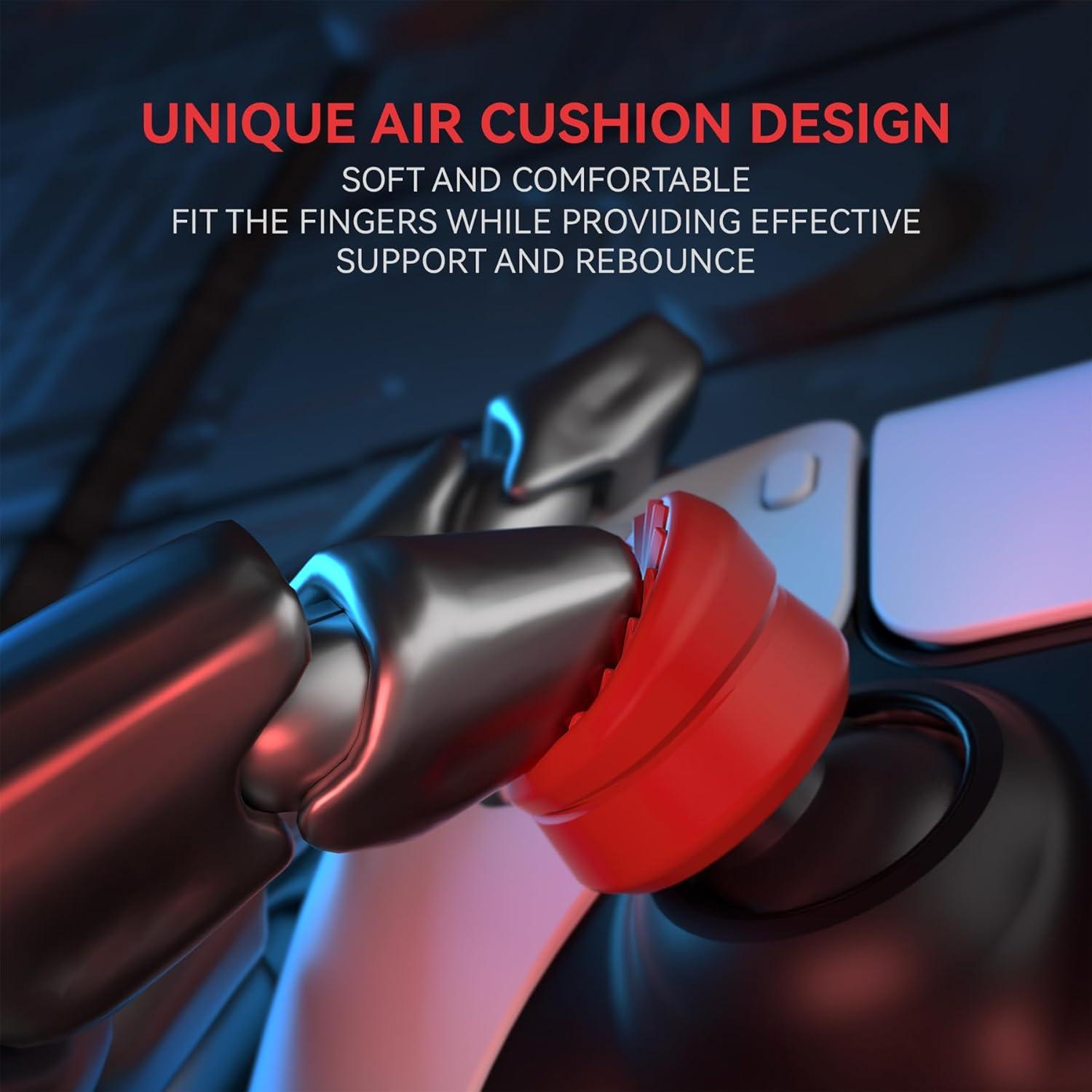 Tapas de Joystick Ergonómicas PlayVital para PS5, PS4, Xbox y Switch Pro - Rojo Pasión