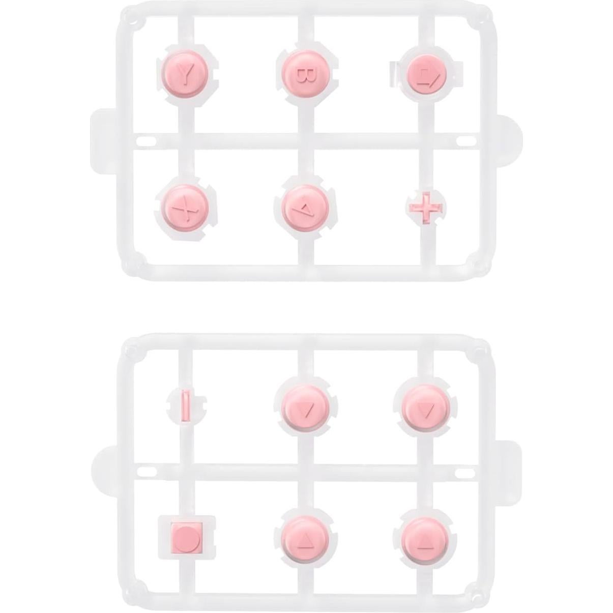 Botones de Gel eXtremeRate para JoyCon Nintendo Switch - Rojo Pálido y Claro