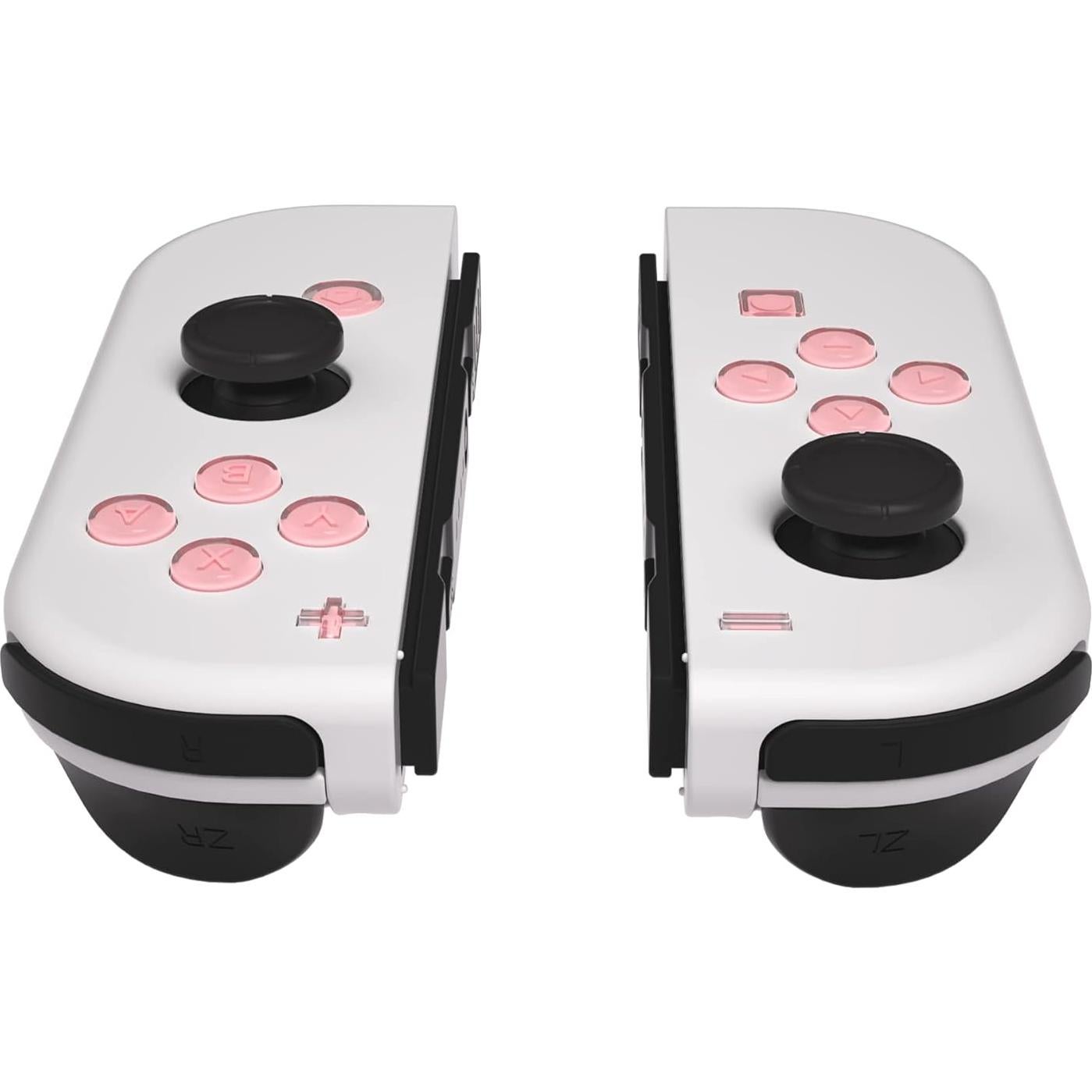 Botones de Gel eXtremeRate para JoyCon Nintendo Switch - Rojo Pálido y Claro