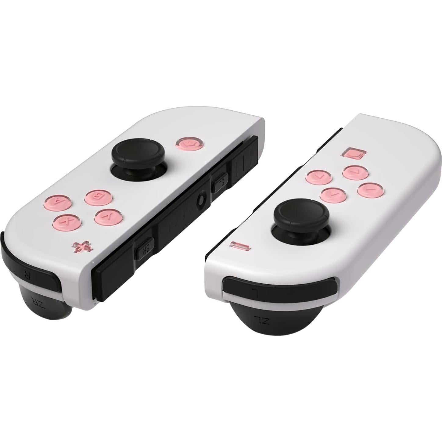 Botones de Gel eXtremeRate para JoyCon Nintendo Switch - Rojo Pálido y Claro